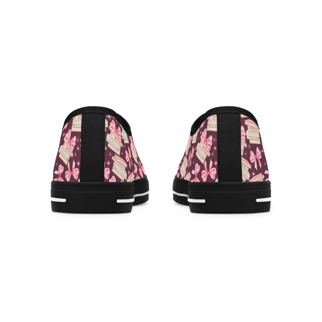 Coquette Pink Bows & Books Sneakers Step Out in Style with Stunning USA Symbol! Perfect for Everyday Wear and Proud Americans. Durable, High-Quality Footwear Everyday Activities - MRSBYVALLE