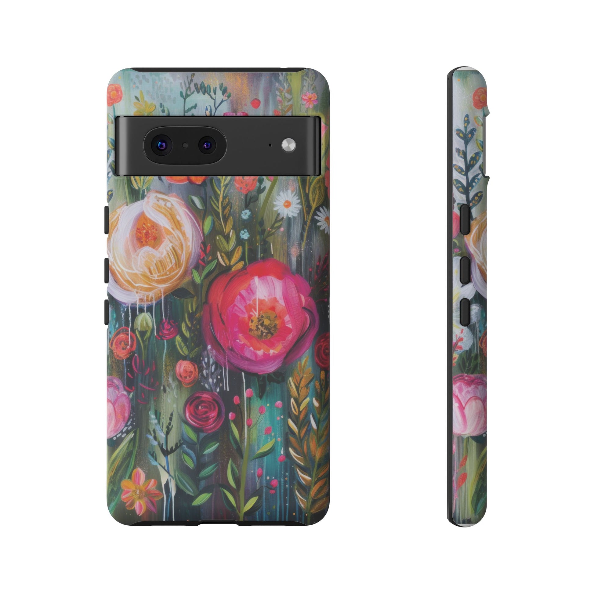 Watercolor Boho Floral Phone Case for iPhone 16 15 14 13 12  21 23 Samsung, and Pixel | Stylish Protective Cover Gift for Her Perfect for Floral Lover