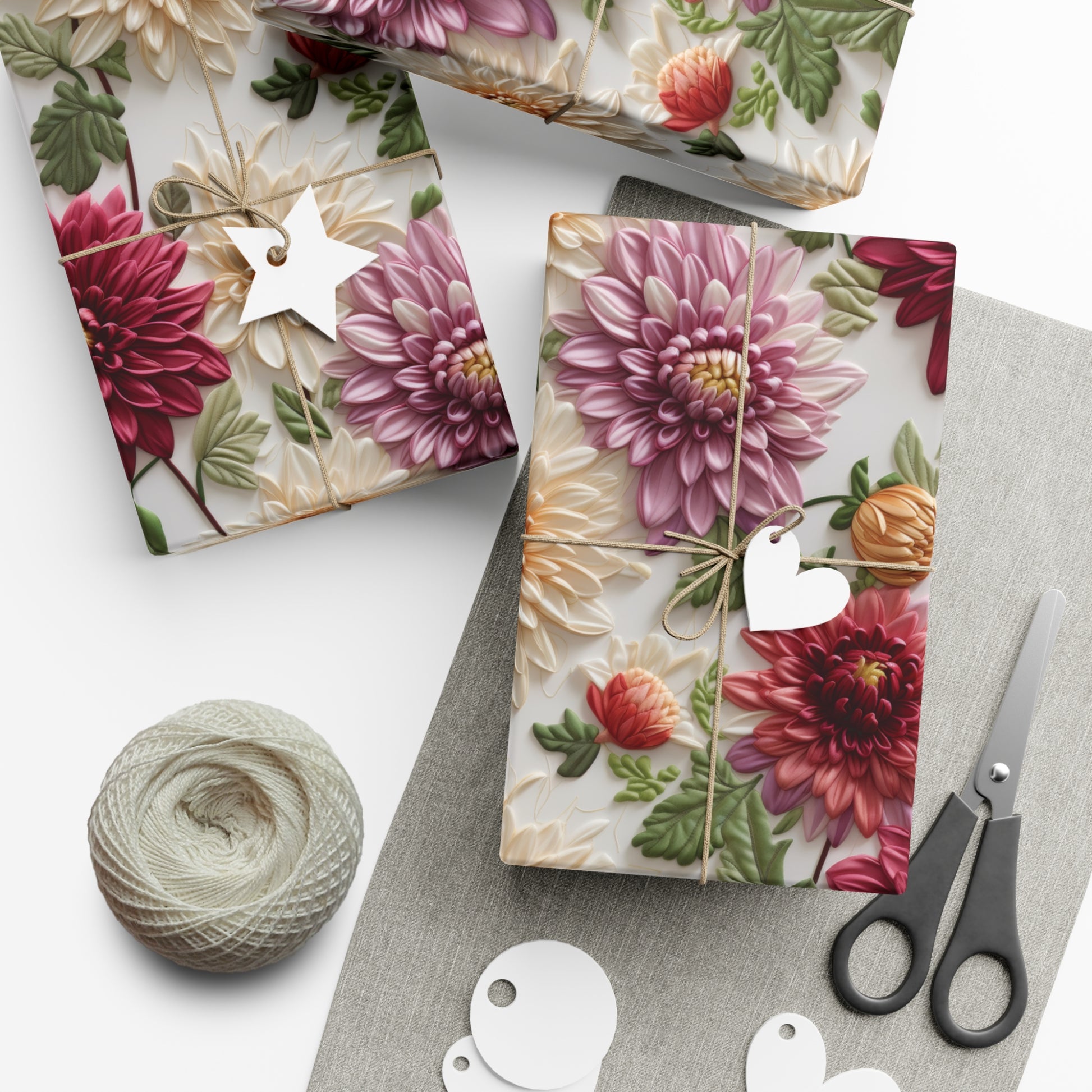 Elegant Fall Floral Wrapping Paper | Autumn-Inspired Gift Wrap with Vibrant Seasonal Blooms | Perfect for Thanksgiving, Birthdays, & Special Occasions | Premium Quality Gifts Moms - MRSBYVALLE
