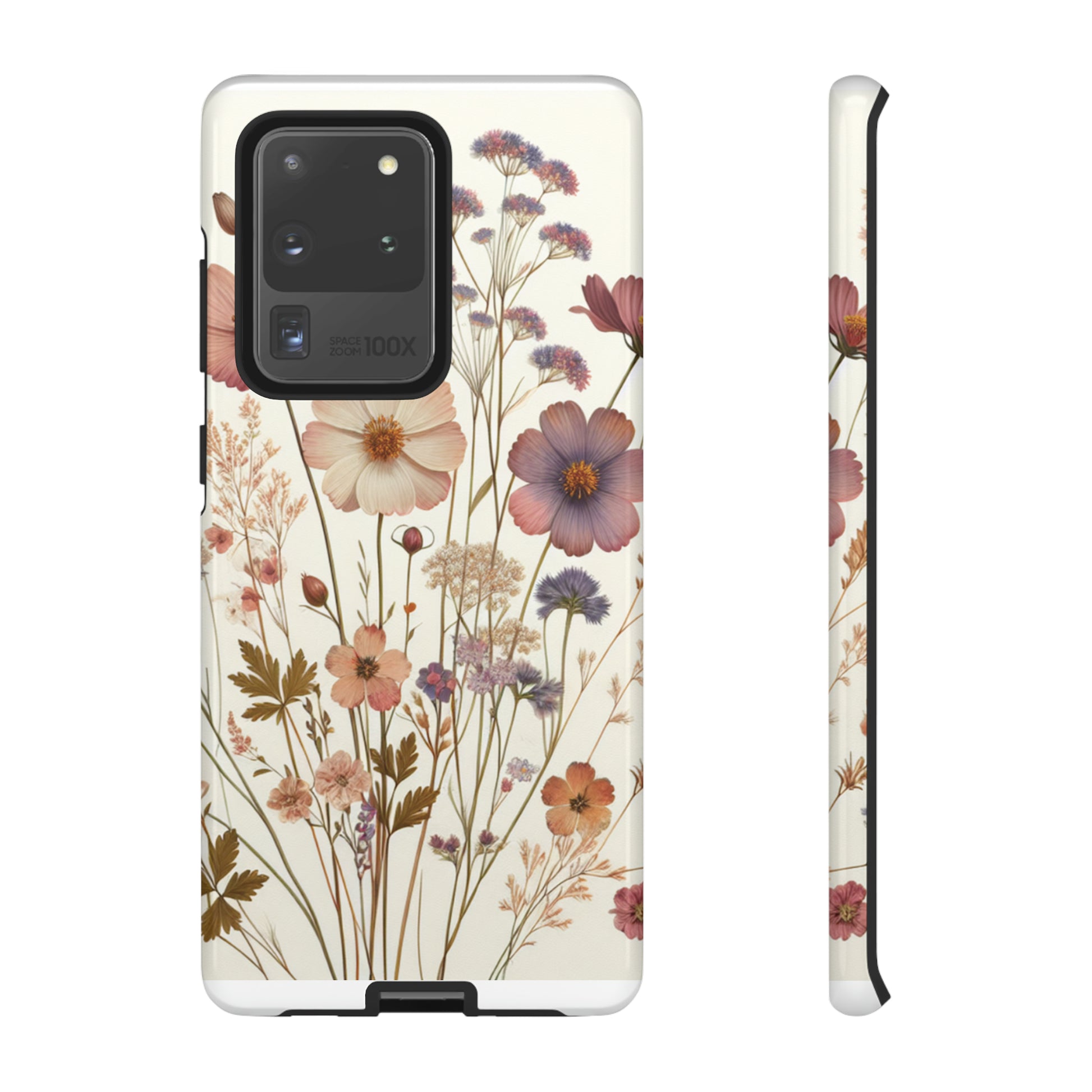 Wildflower Boho Luxury Phone Tough Case Floral Elegant Durable Stylish for Modern Devices iPhone 15, Samsung iPhone Samsung Accessory Gift for Her.