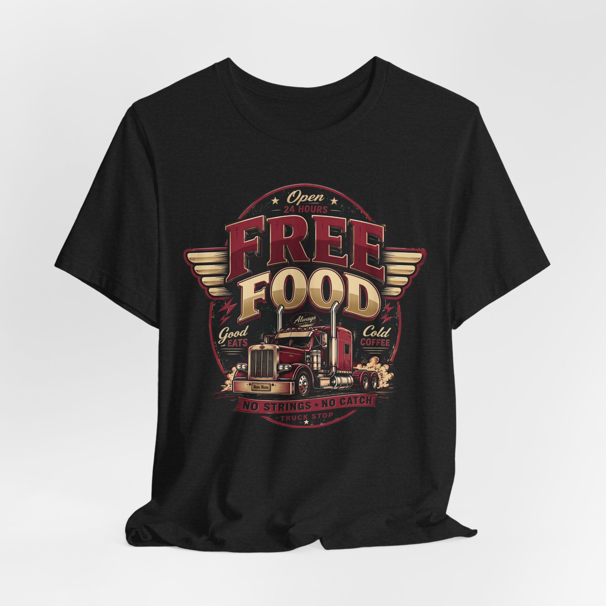 Funny "Free Food" Food Truck T-Shirt Perfect for Dad or Husband