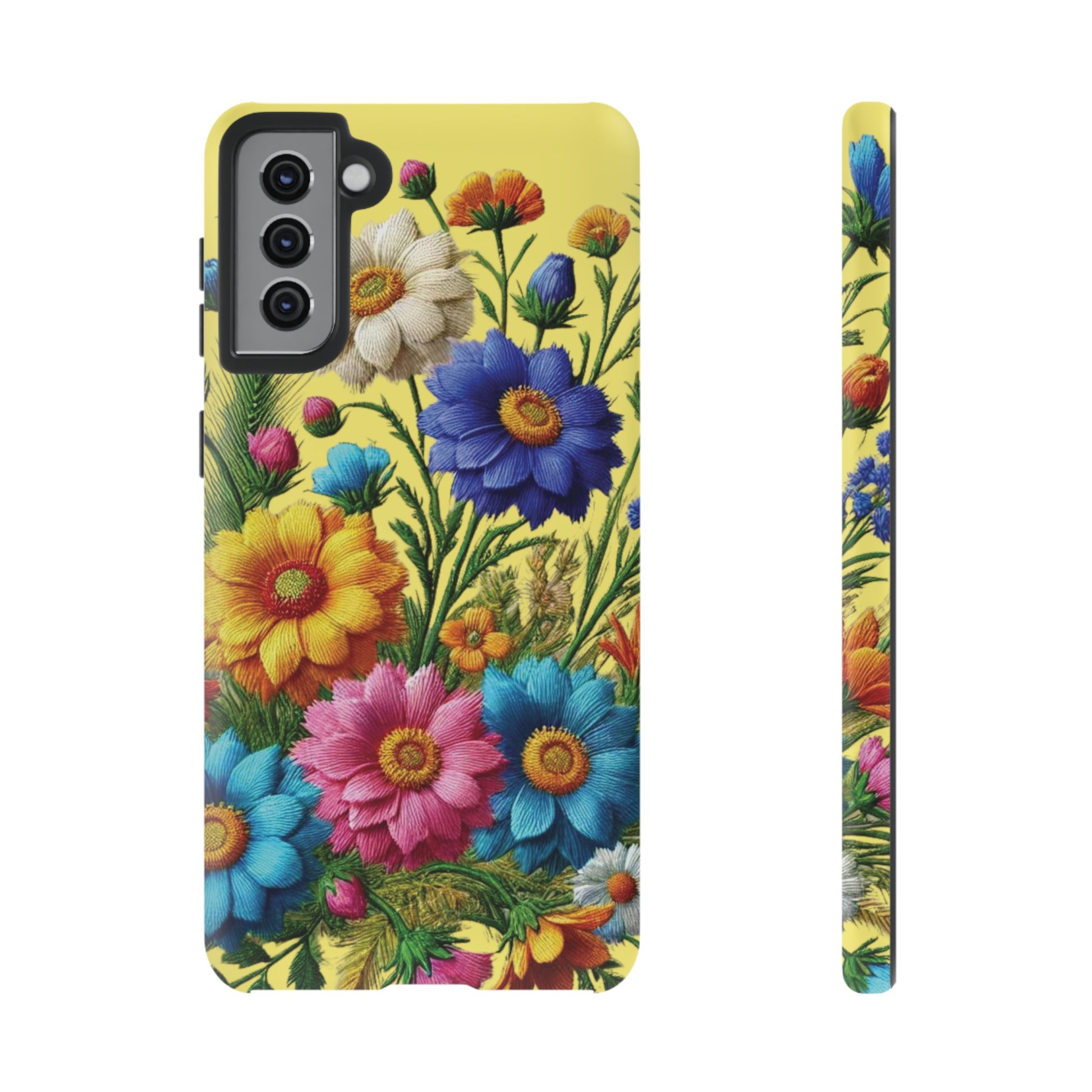 Phone Case Yellow Bright Floral Protective Phone Case Gift for Her Phone 15, Samsung iPhone Samsung  iPhone 15, Samsung iPhone Samsung Accessory Gift for Her