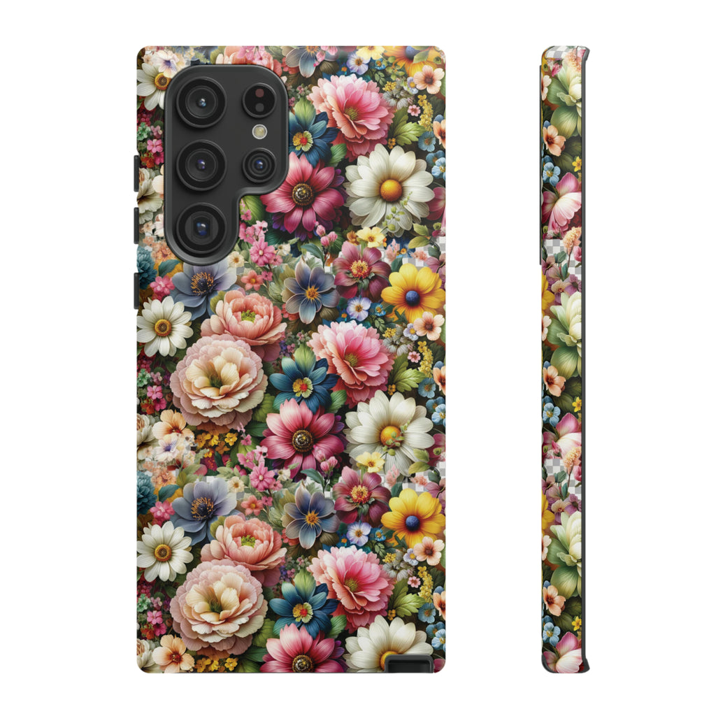 Floral Luxury Phone Tough Case Floral Elegant Durable Stylish for Modern Devices iPhone 15, Samsung iPhone Samsung Accessory Gift for Her.