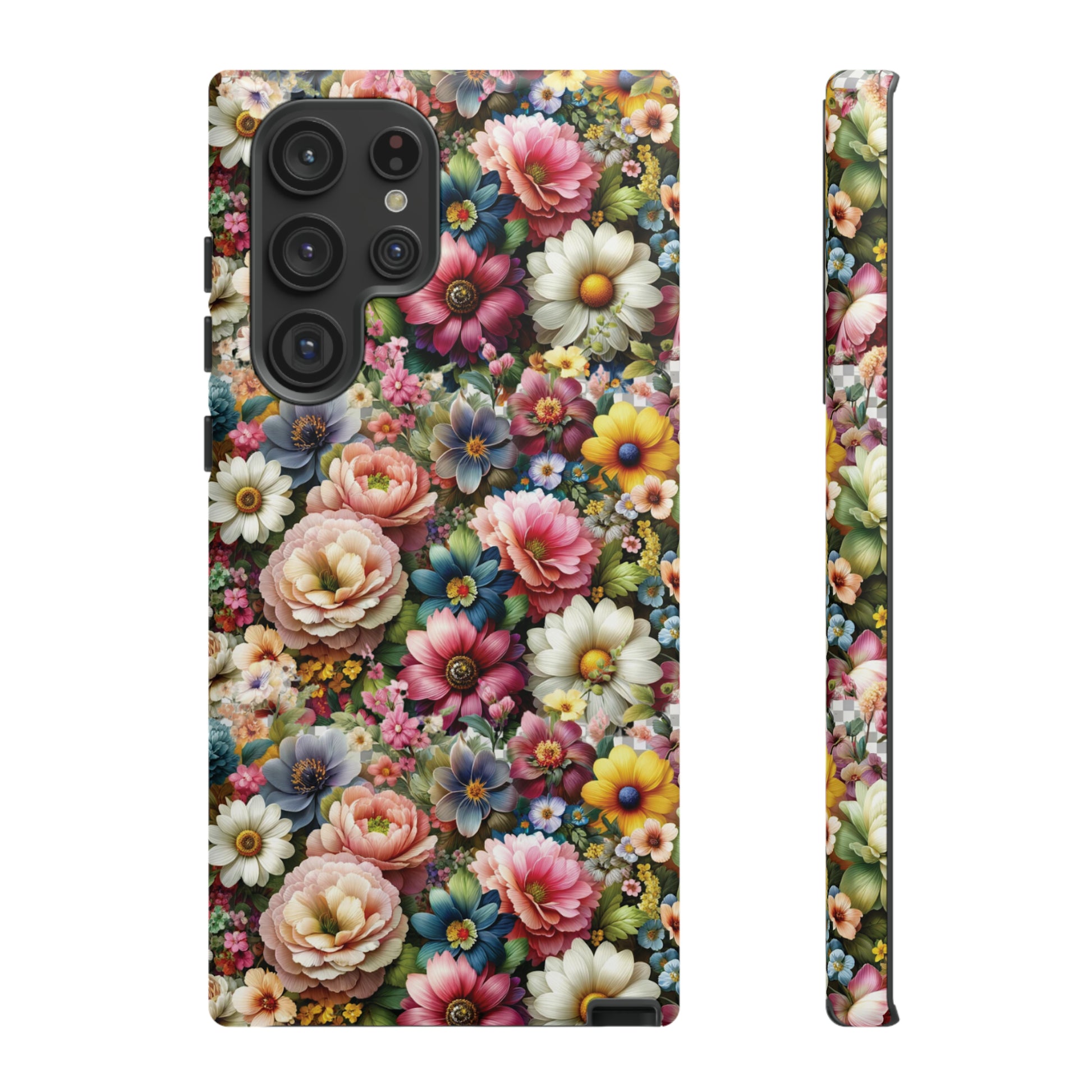 Floral Luxury Phone Tough Case Floral Elegant Durable Stylish for Modern Devices iPhone 15, Samsung iPhone Samsung Accessory Gift for Her.