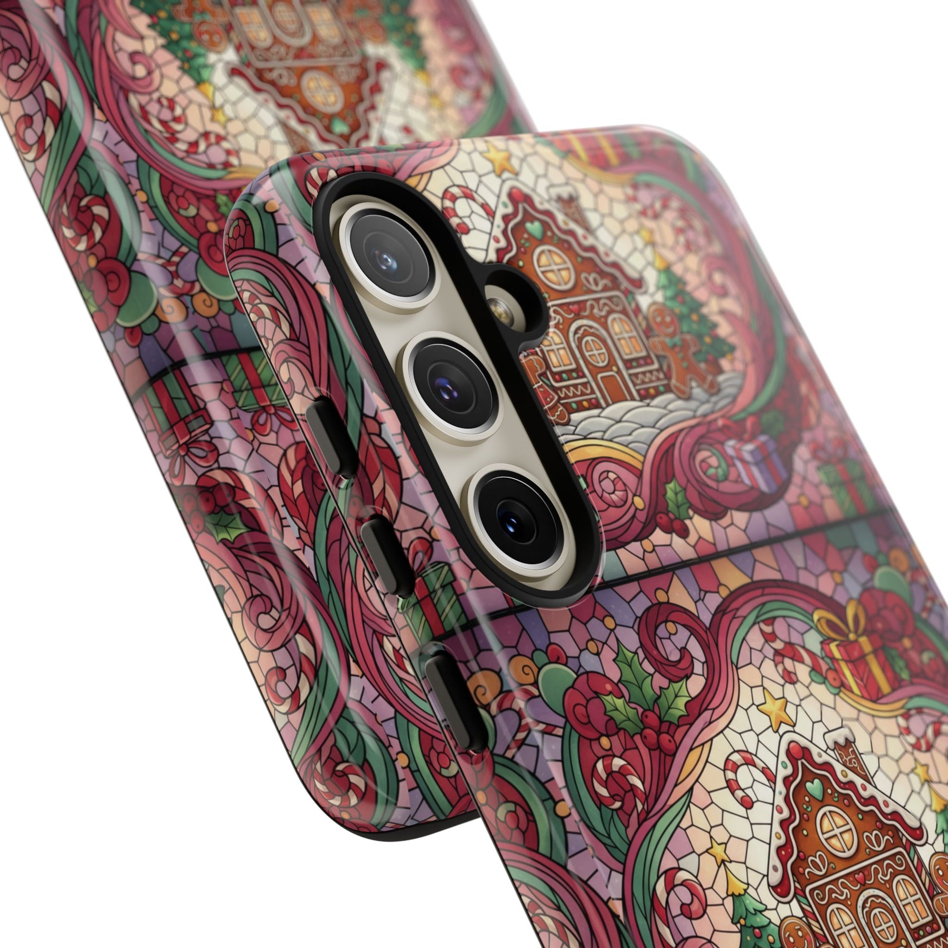 iPhone Case 17, 16  Gingerbread Stained Glass Tough Case Samsung perfect phone case
