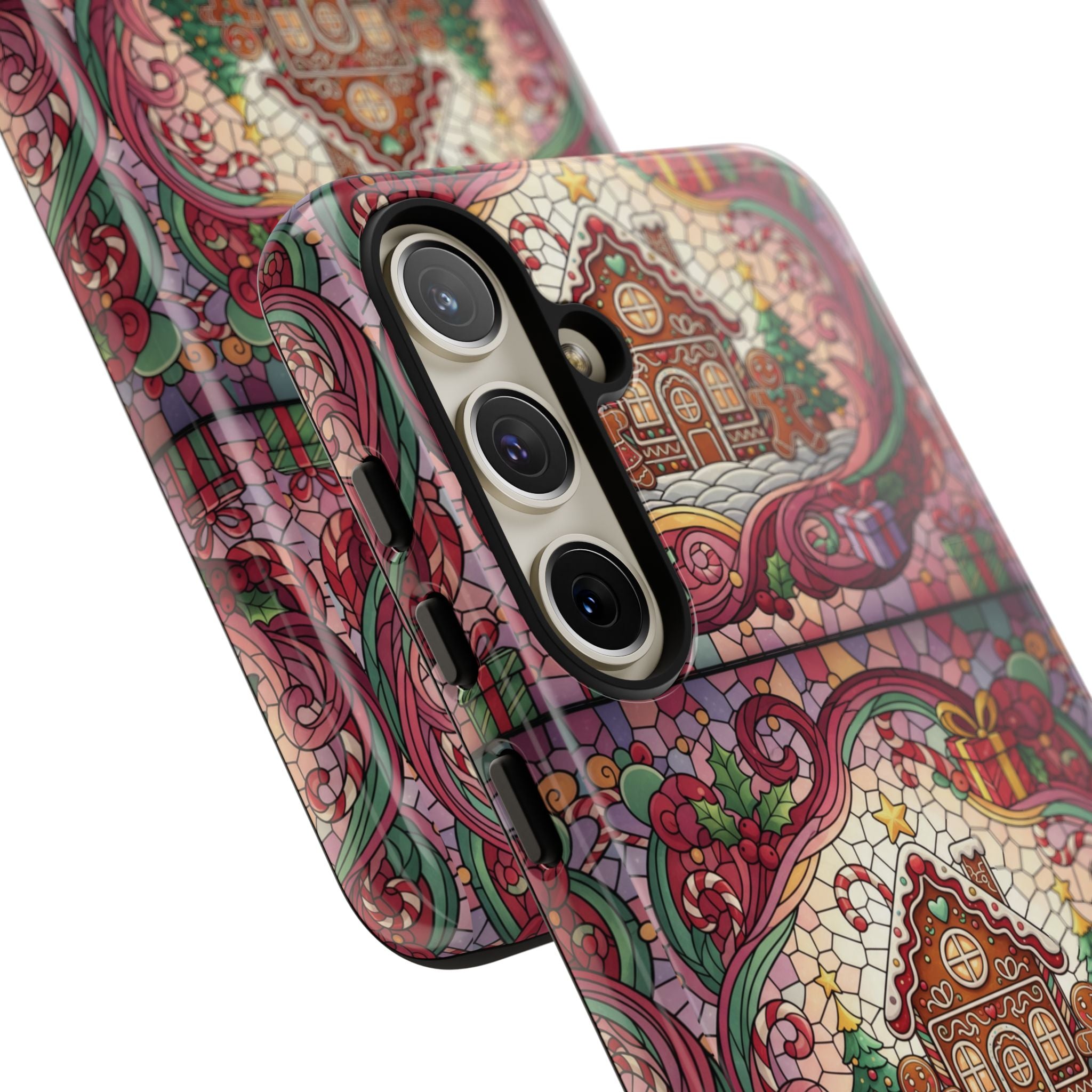 iPhone Case 17, 16  Gingerbread Stained Glass Tough Case Samsung perfect phone case