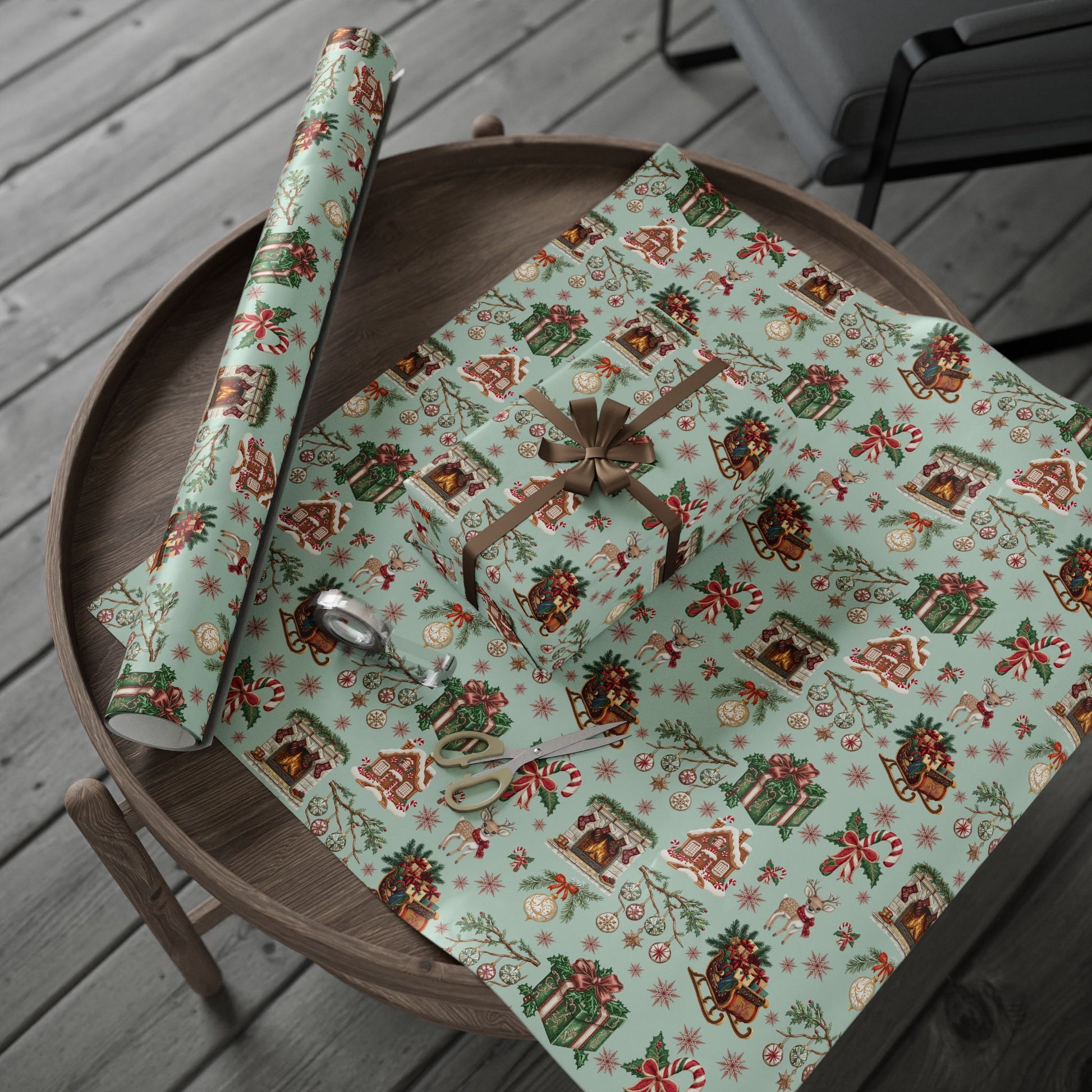Vintage Christmas Wrapping Paper Festive Holiday Gift Wrap with Retro-Inspired Designs, Perfect for Christmas Presents, Crafting, & Holiday Decor – Premium Quality