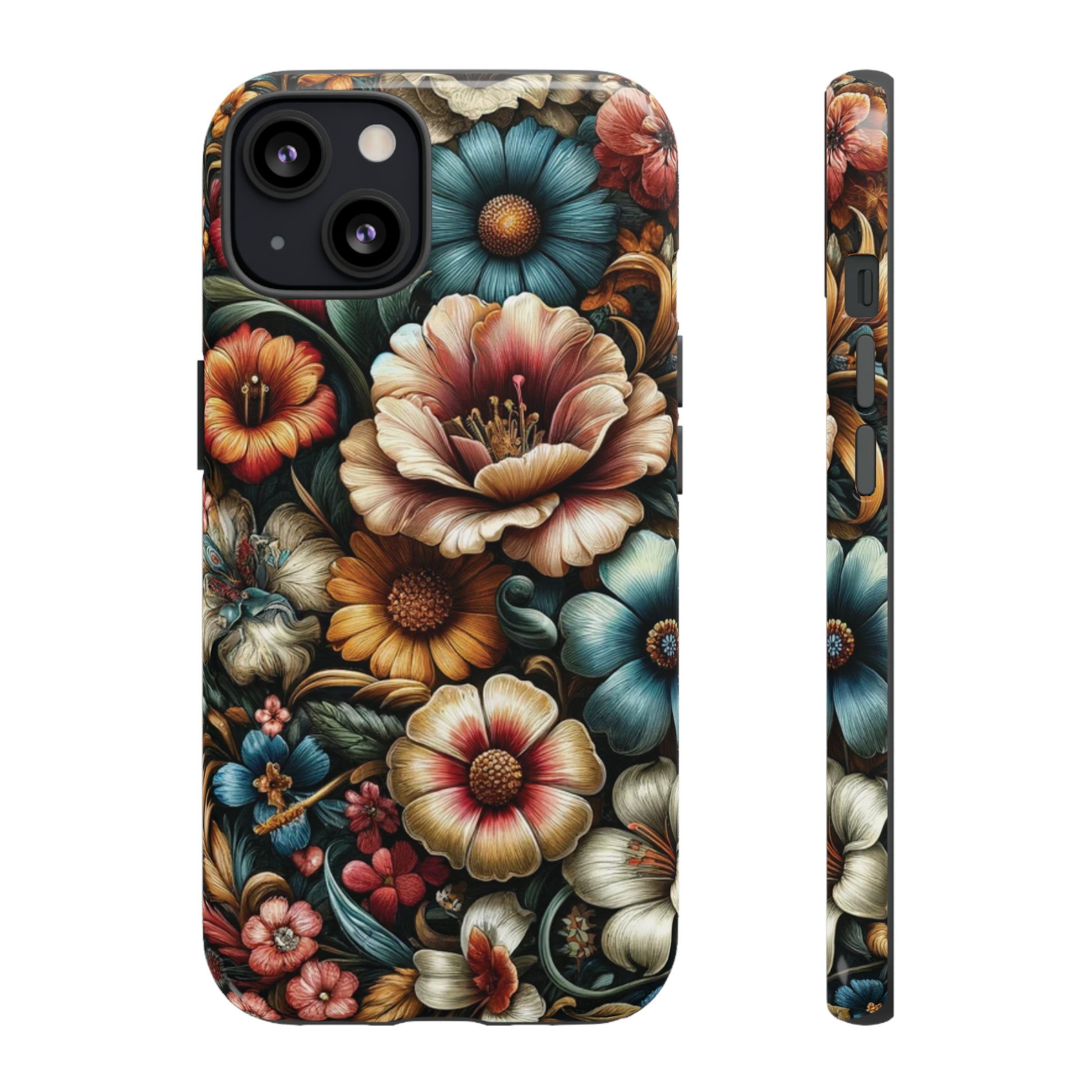 Pastel Floral Design Luxury Phone Tough Case Floral Elegant Durable Stylish for Modern Devices iPhone 15, Samsung iPhone Samsung Accessory Gift for Her.