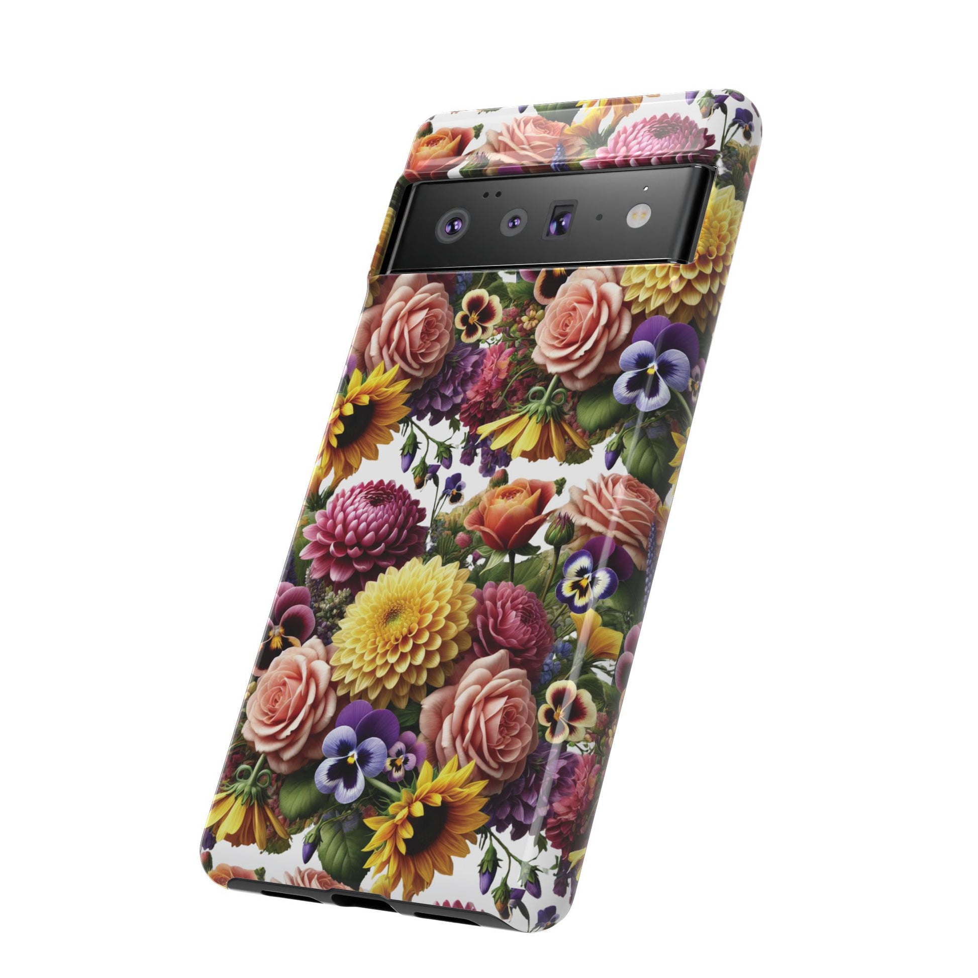 Floral Fall Phone Case for iPhone 16 15 14 13 12  21 23 Samsung, and Pixel | Stylish Protective Cover Gift for Her Perfect for Floral Lover