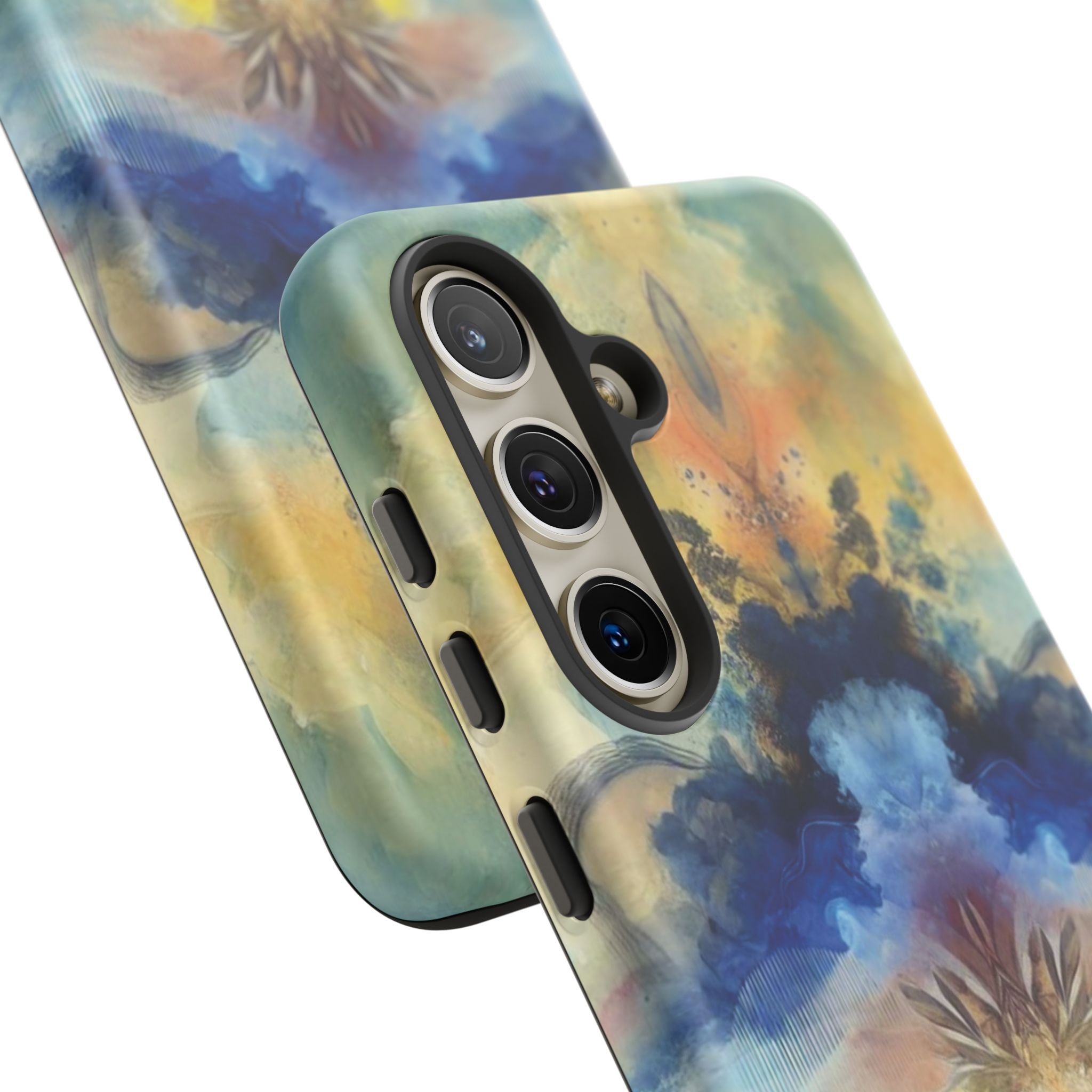 Coque de téléphone abstraite aquarelle moderne compatible avec iPhone, Samsung et plus – Protection élégante et durable avec un design artistique éclatant, cadeau parfait pour elle