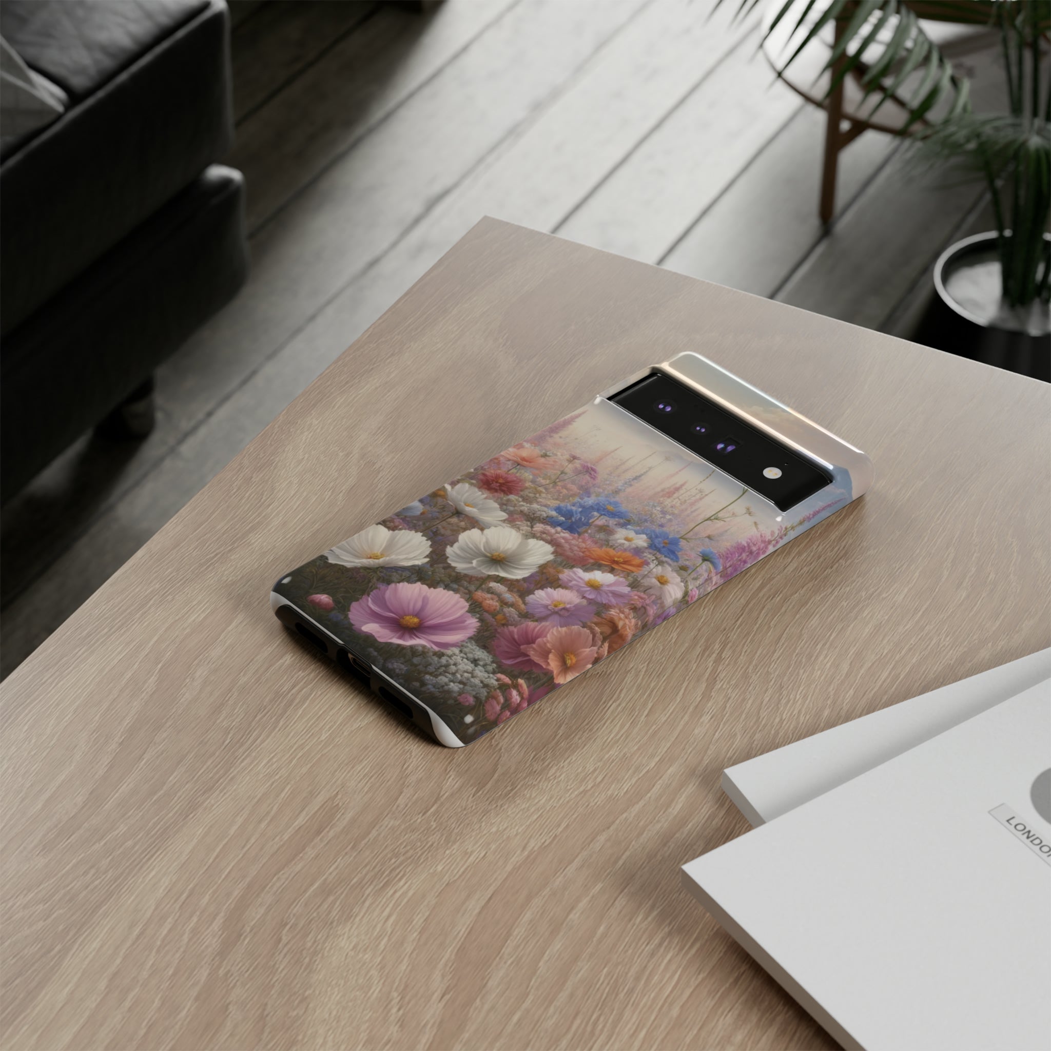 Phone Case Floral Boho Luxury Tough Case Floral Elegant Durable Stylish for Modern Devices iPhone 15, Samsung iPhone Samsung Accessory Gift for Her.
