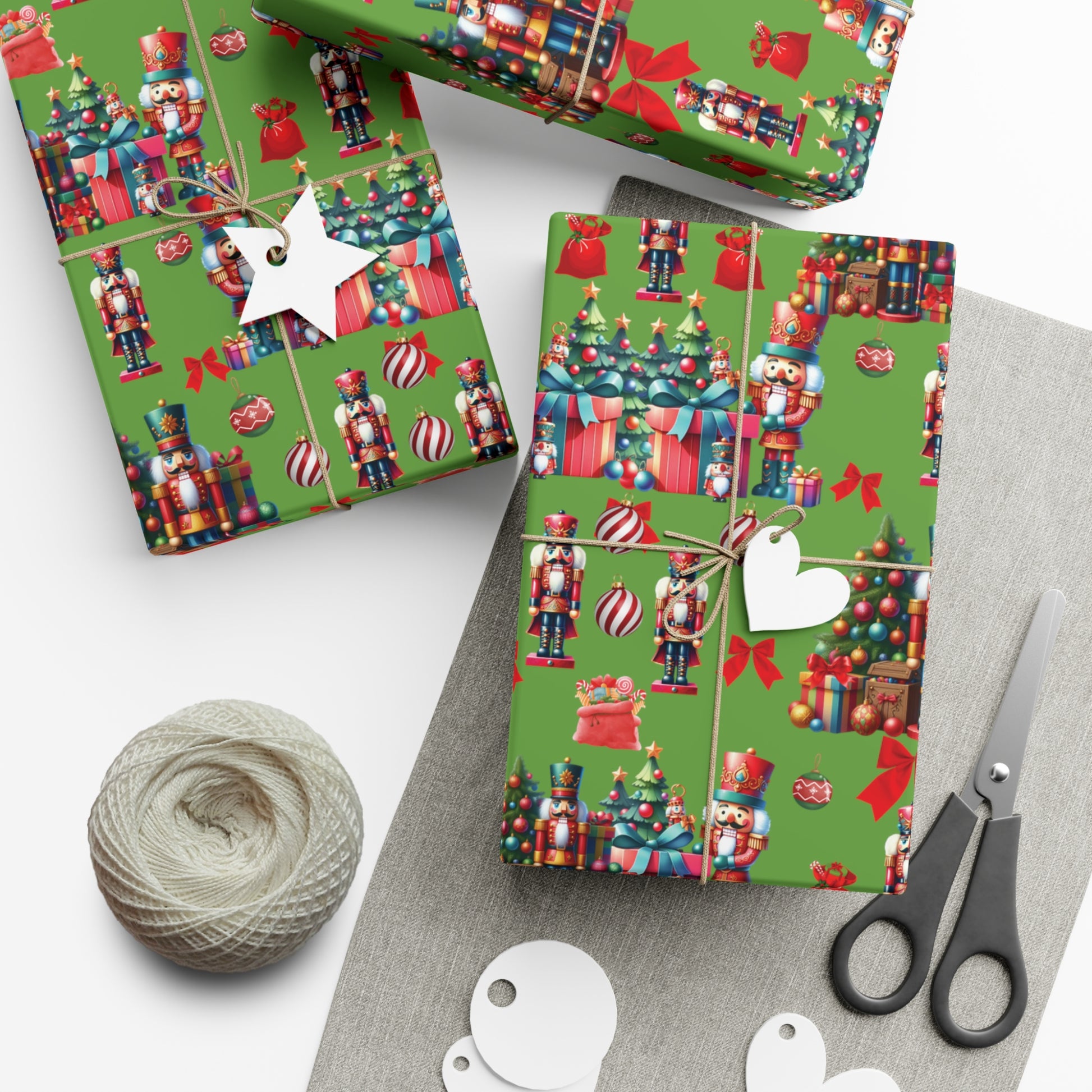 Nutcrackers Christmas Wrapping Paper | Classic Holiday Designs | Nostalgic Gift Wrap | Mid-Century Holiday Patterns | Unique Retro Christmas Decorations | Festive Retro Style Christmas - MRSBYVALLE