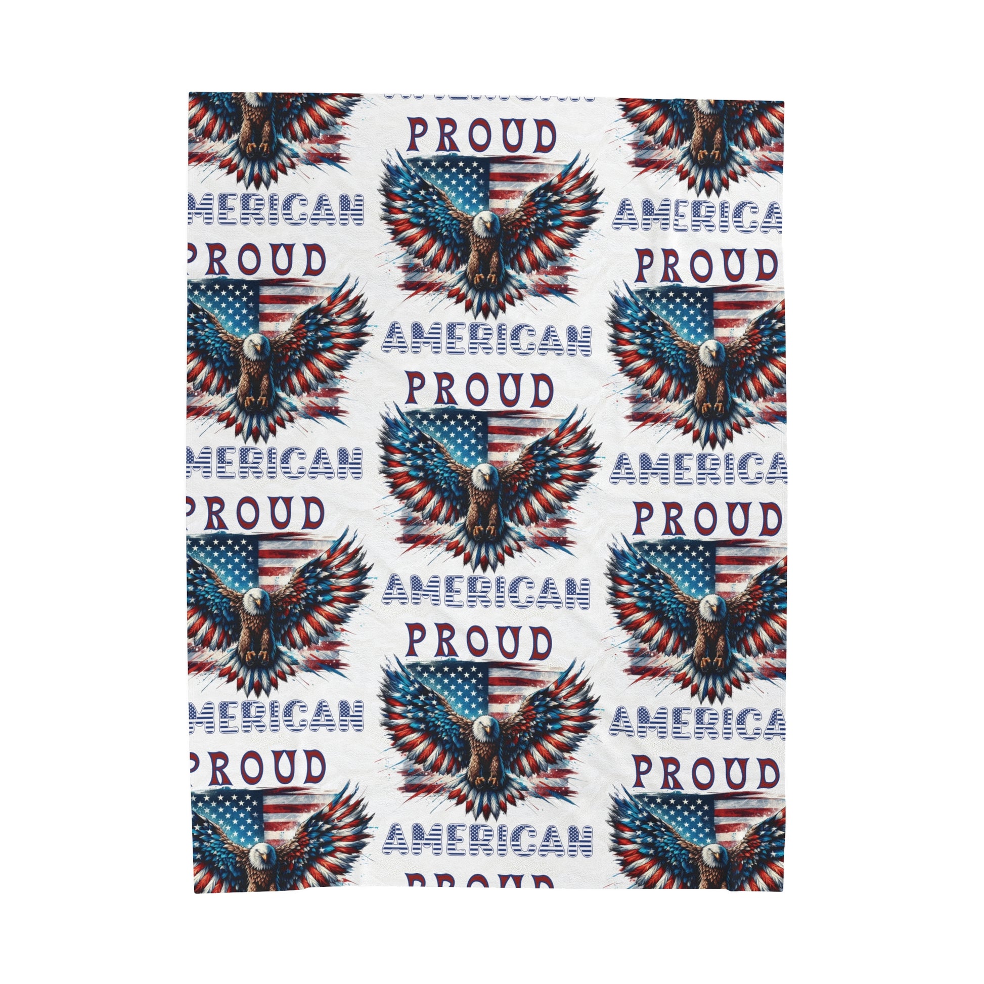 Patriotic American Flag and Eagle Velveteen Plush Blanket Cozy Up with Stunning USA Symbol! Perfect for Living Rooms, Bedrooms, and Proud Americans Housewarming, Dad's Gift for Birthday - MRSBYVALLE