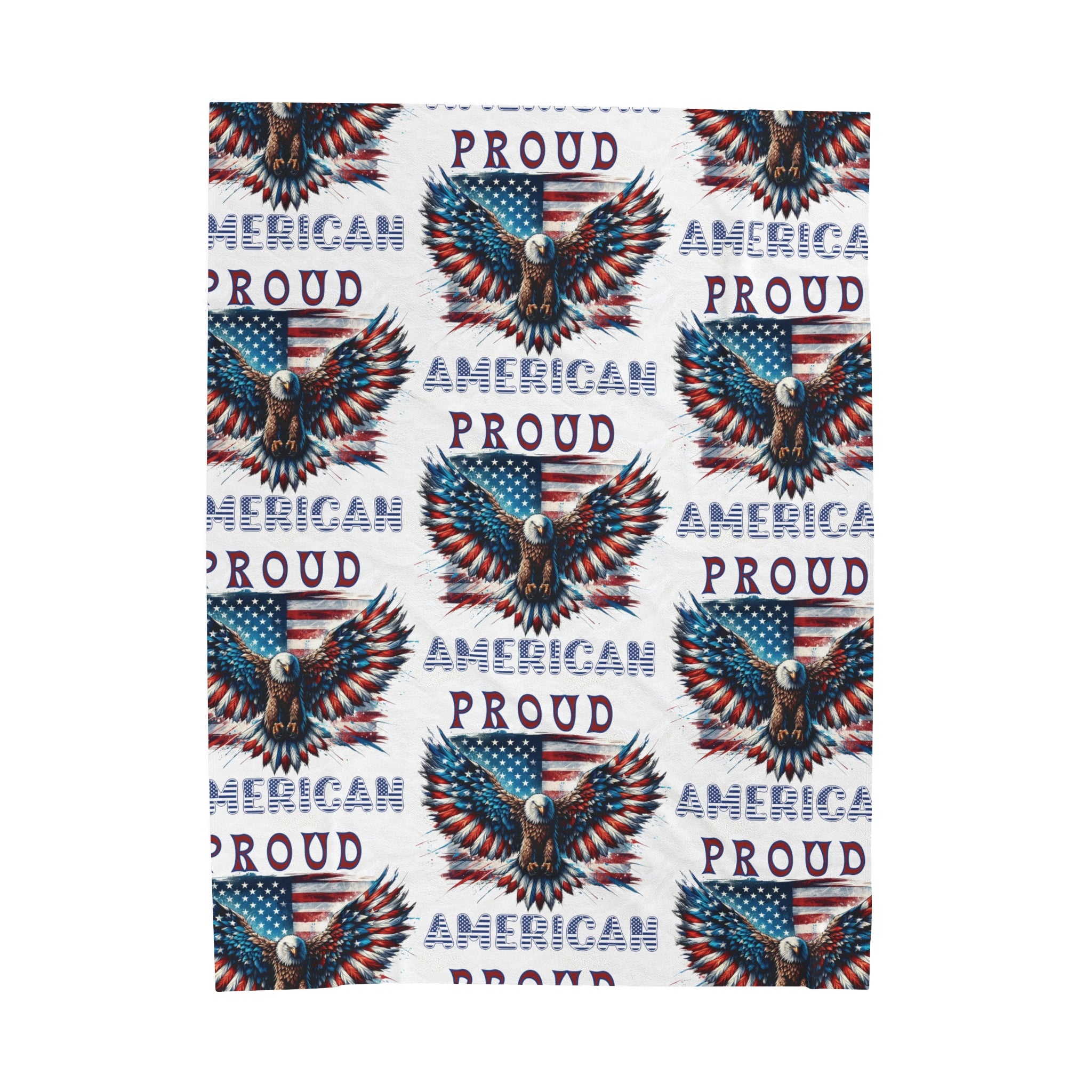 Patriotic American Flag and Eagle Velveteen Plush Blanket Cozy Up with Stunning USA Symbol! Perfect for Living Rooms, Bedrooms, and Proud Americans Housewarming, Dad's Gift for Birthday - MRSBYVALLE
