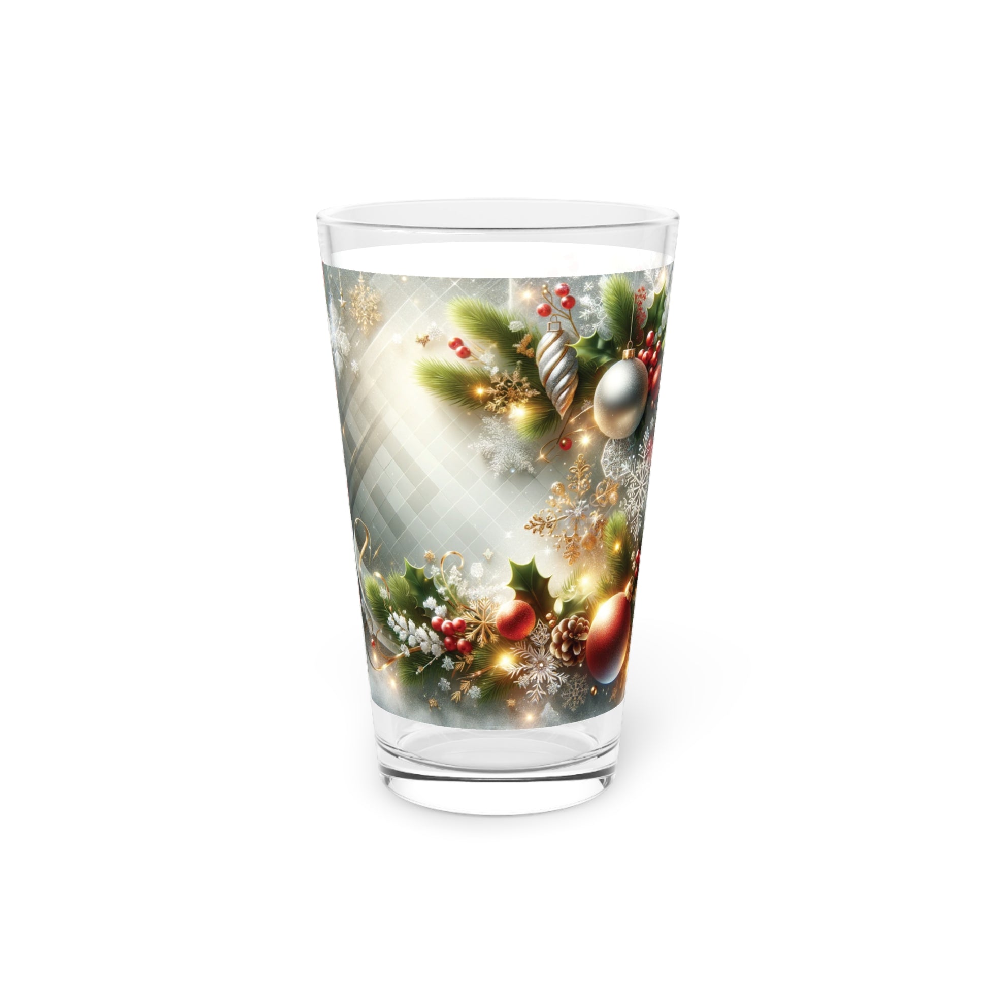 Best Christmas Theme 16oz Pint Glass Festive Holiday Design, Perfect for Seasonal Drinks, Cheerful Decor, Ideal Gift for Christmas Celebrations and PartiesElegance Durable, High-Quality Glassware Perfect for Parties - MRSBYVALLE