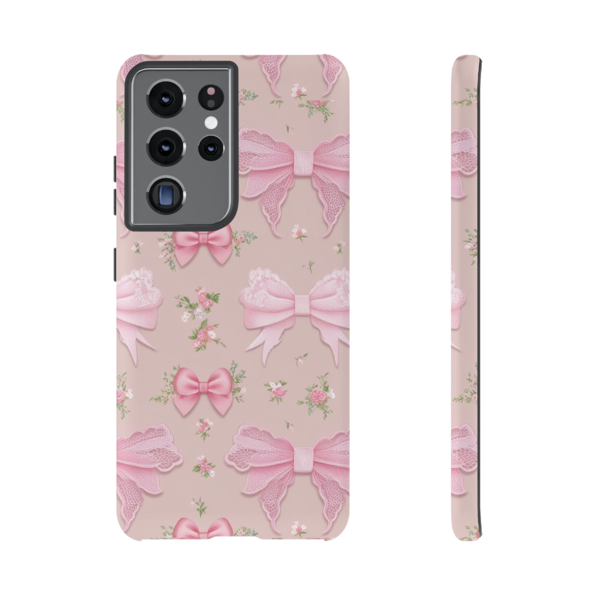 Luxury Pink Bow Phone Case – Cute & Protective Cover for iPhone & Samsung Gift for Her