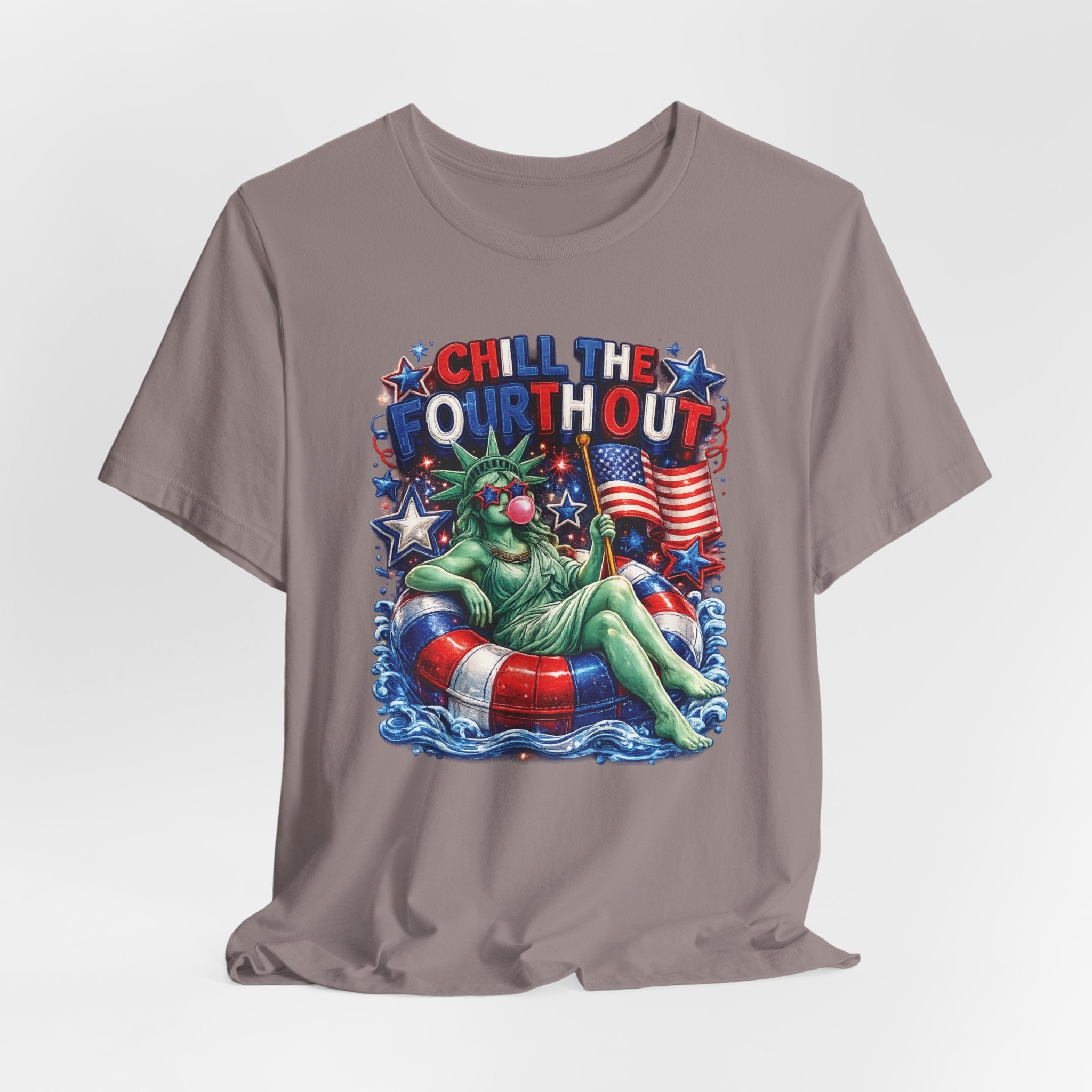 CHILL the Fourth UP Funny America T-Shirt — Patriotic 4th of July Tee