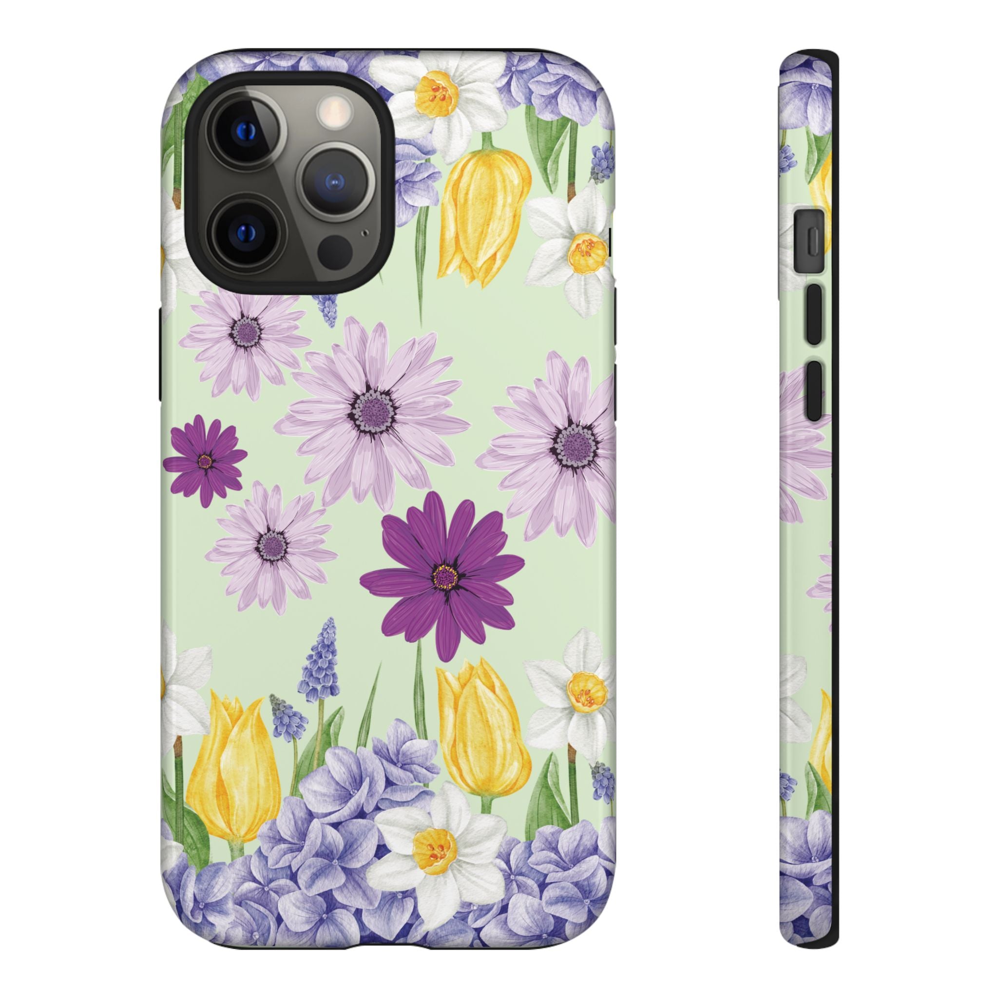 Lavender Yellow Flower Phone Case – Stylish Protective Cover for iPhone & Samsung, Botanical Design, Perfect Gift for Spring & Everyday Elegance