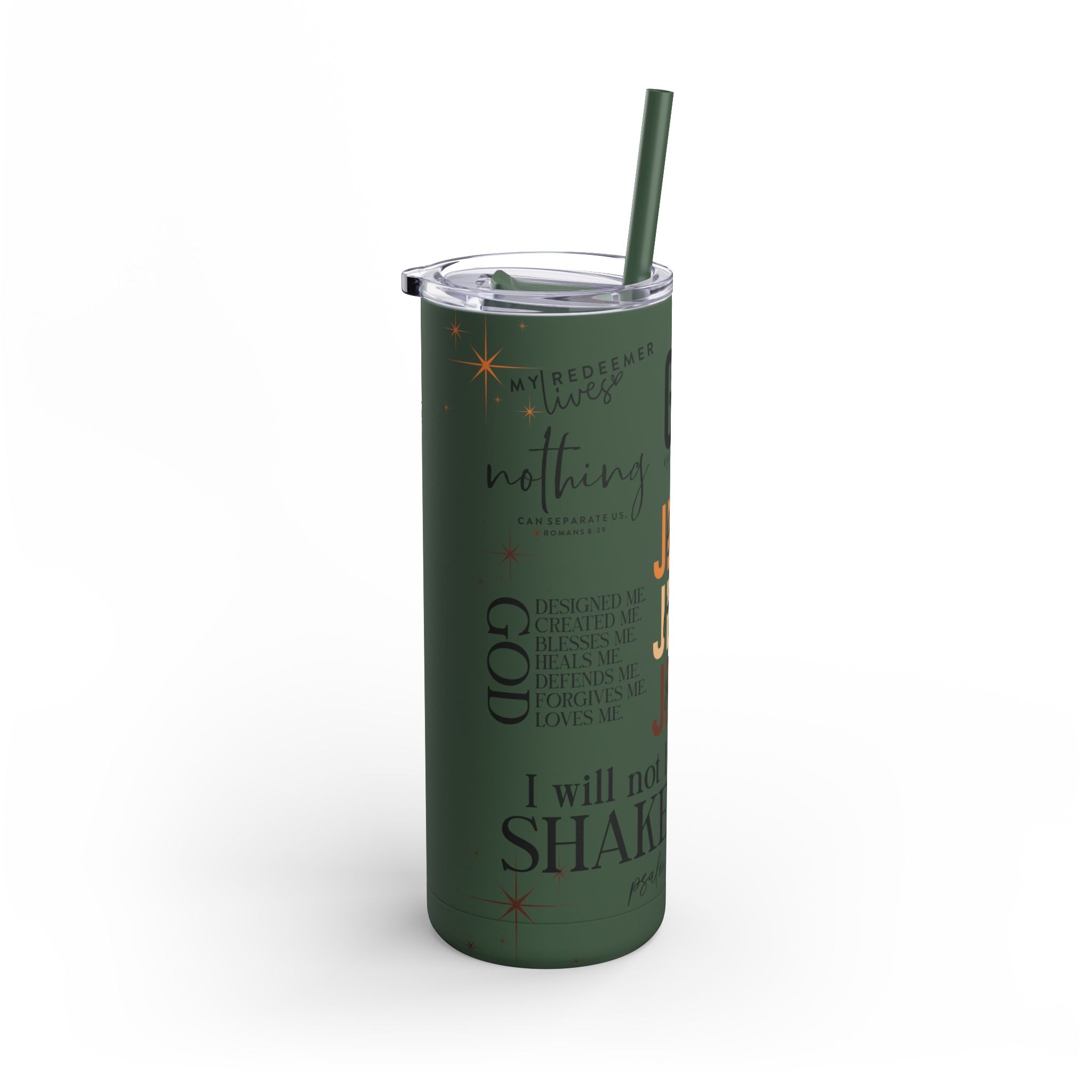 Gobelet fin chrétien inspirant 20oz Cadeau Foi Jésus, Tasse de voyage Verset biblique, Boissons motivantes, Cadeau chrétien parfait