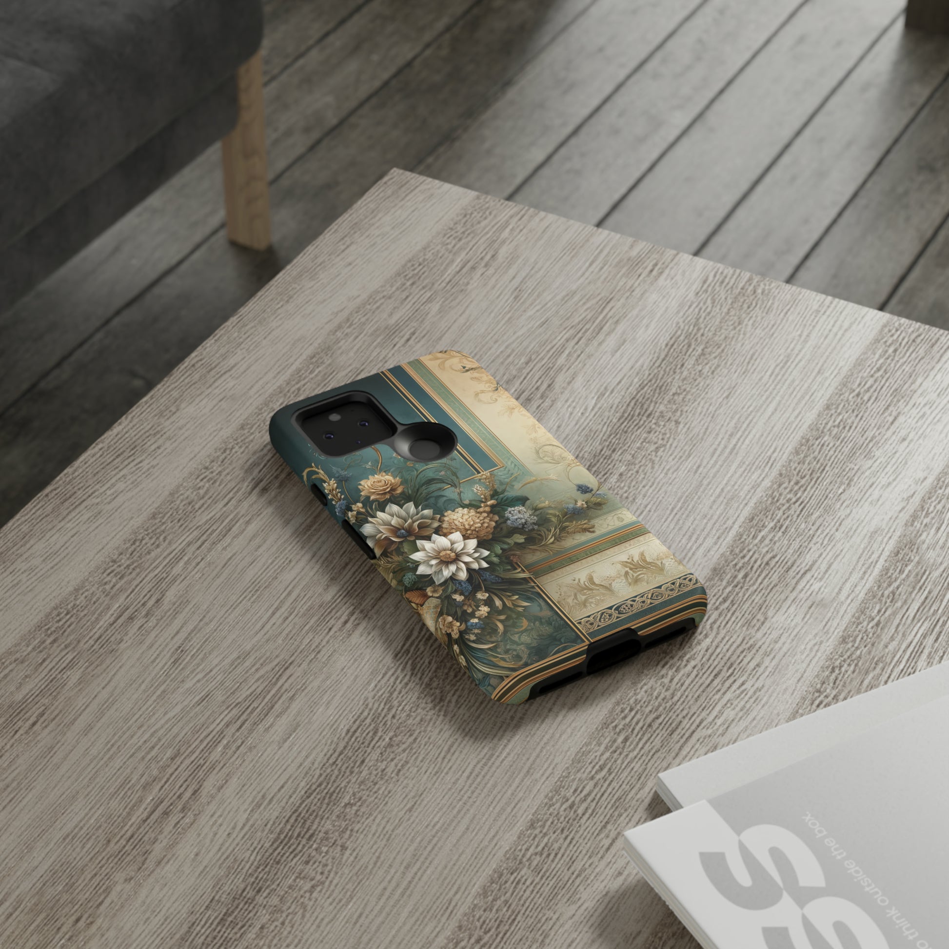 Victorian Floral Boho Luxury Phone Tough Case Floral Elegant Durable Stylish for Modern Devices iPhone 15, Samsung iPhone Samsung Accessory Gift for Her.