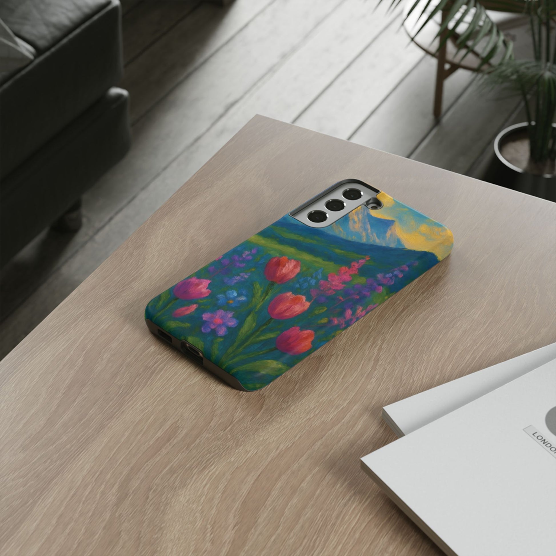 Mountains Wildflowers Phone Case | Vibrant Botanical Floral Design | Nature-Inspired Protective Cover for iPhone & Samsung | Trendy Aesthetic Gift Idea