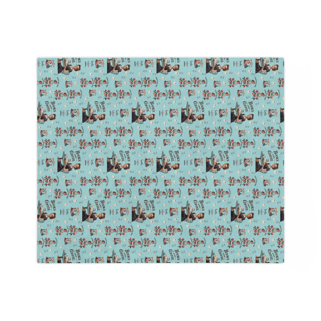 Books and Coffee Retro 50s Minky Blanket Throw Ultra-Soft Minky Blanket Cozy Comfort Blanket Elegant Home Decor Plush Microfiber for Maximum Comfort Blanket, Perfect for Snuggling Decor, Cozy All-Season Warmth, Housewarming Gift Throw - MRSBYVALLE
