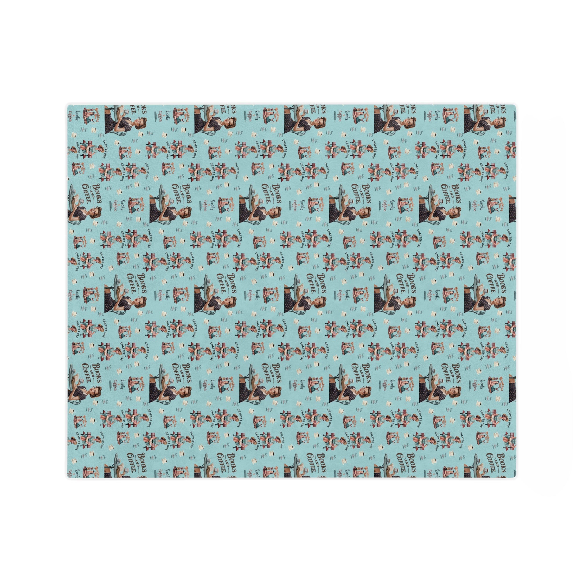 Books and Coffee Retro 50s Minky Blanket Throw Ultra-Soft Minky Blanket Cozy Comfort Blanket Elegant Home Decor Plush Microfiber for Maximum Comfort Blanket, Perfect for Snuggling Decor, Cozy All-Season Warmth, Housewarming Gift Throw - MRSBYVALLE