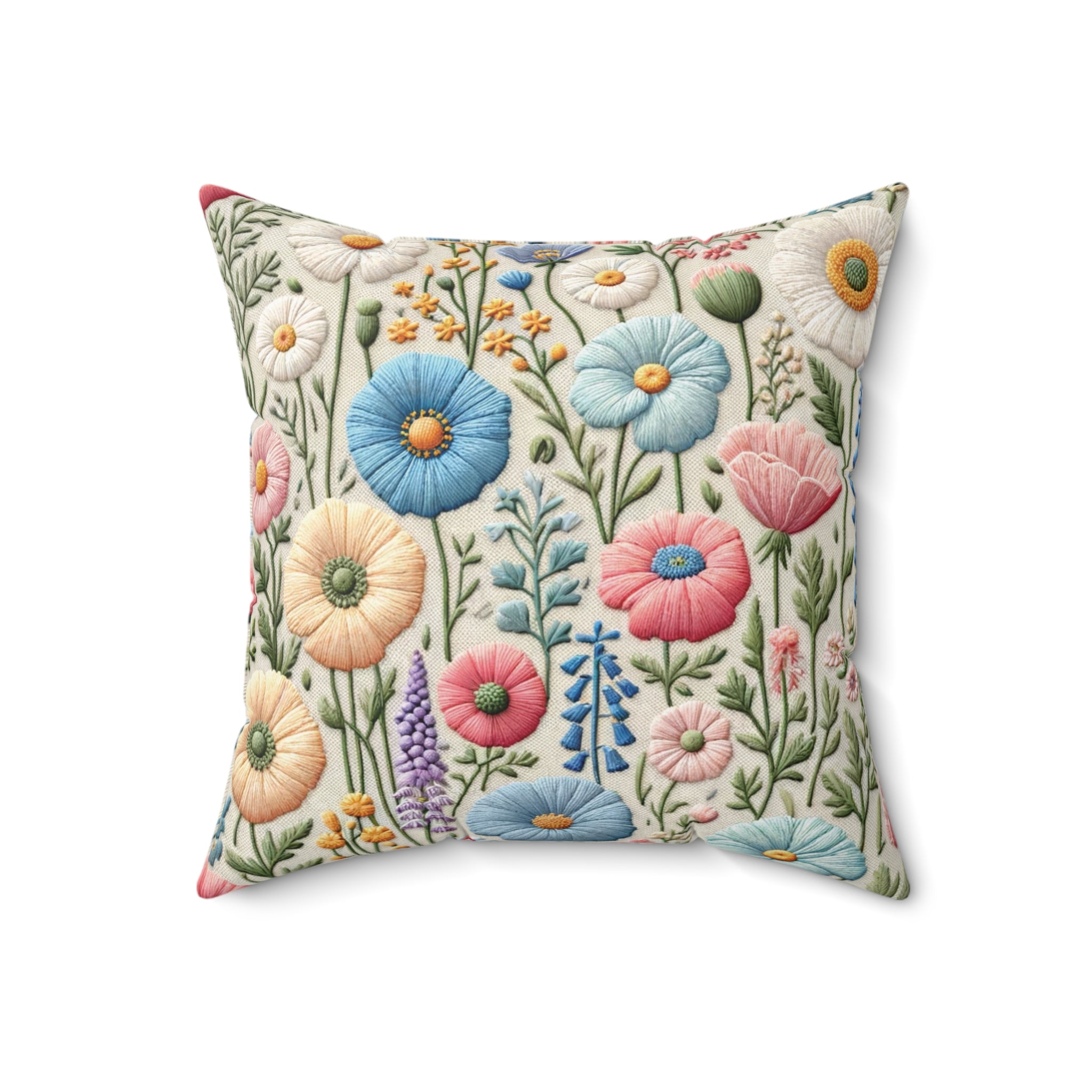 Boho Pastel Wildflowers Decorative Pillow Home Accents Mother's Day Gift Luxurious Home Living Room Comfort for Bedroom or Housewarming Gift New House, Bridal Shower Gift.