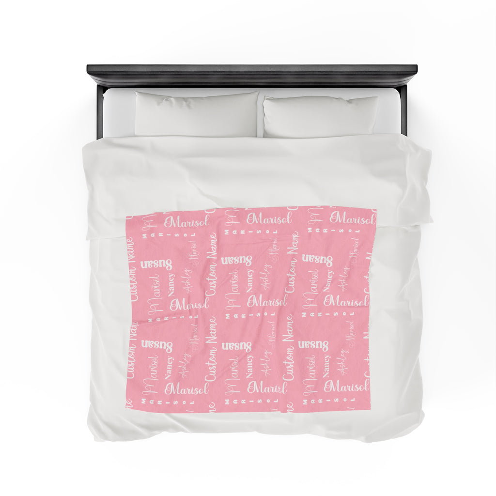 Best Velveteen Plush Blanket Personalized Throw Custom Name Design – Perfect Gift for Anyone – Ultra-Soft and Cozy Comfort Housewarming Gift Birthday - MRSBYVALLE