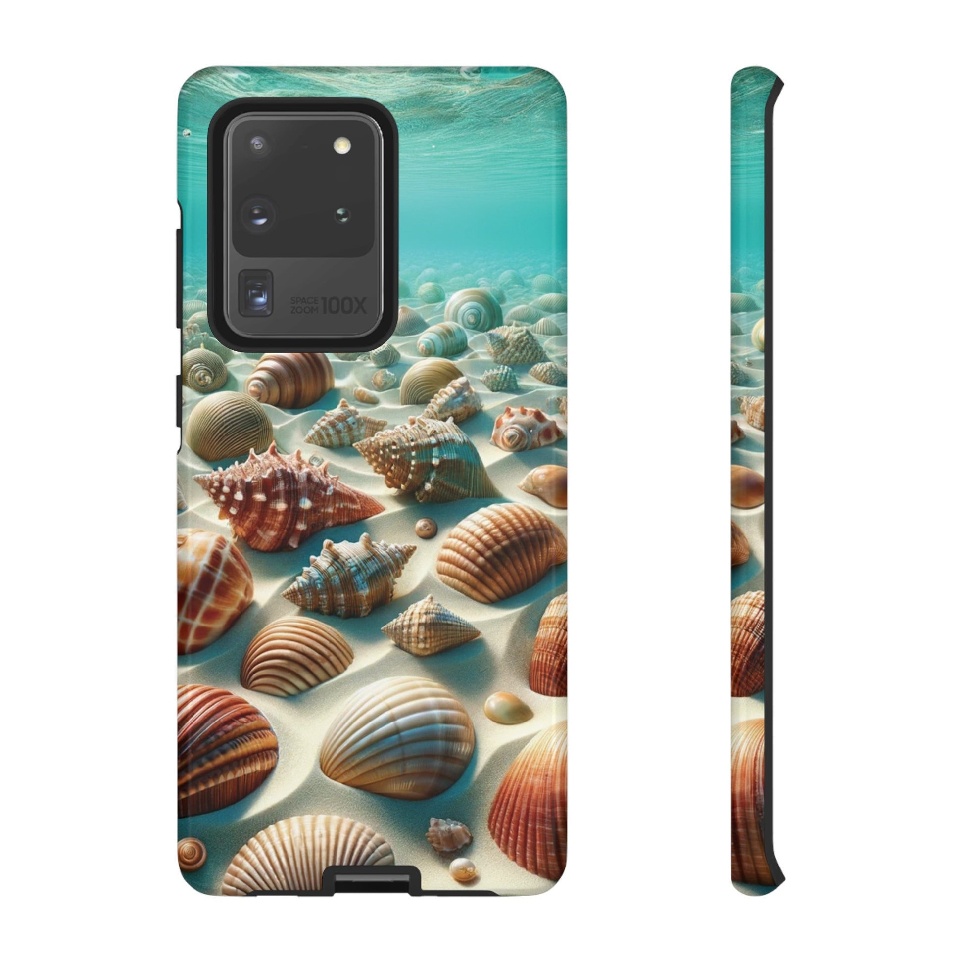 Plush Ocean Bliss Turquoise Seashell Ocean Beach View Protective Phone Case Gift for Her Phone 15, Samsung iPhone Samsung Gift for Her Case iPhone 15, Samsung iPhone Samsung Accessory Gift for Her.