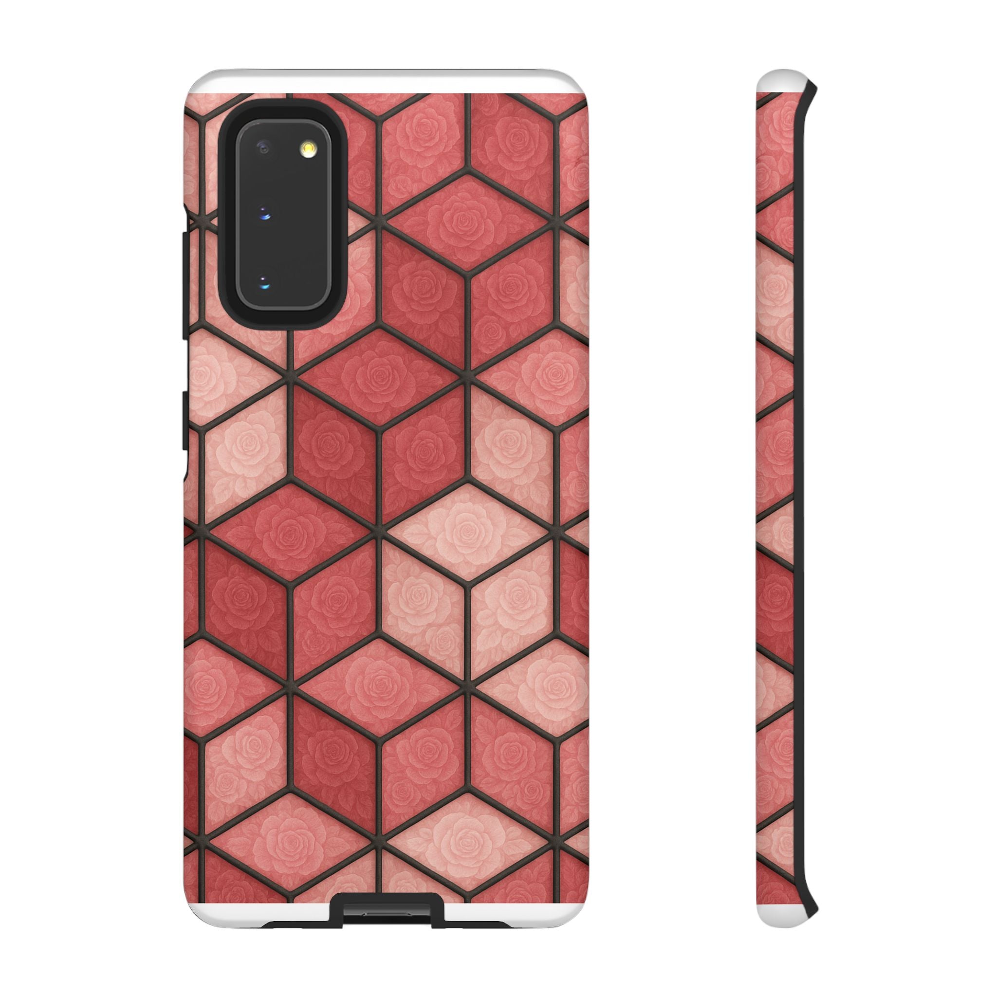 Geometric Stained Glass Illusion Phone Case Colorful Abstract Art, Aesthetic Protective Cover for iPhone, Samsung & Google, Unique Gift Idea Mom