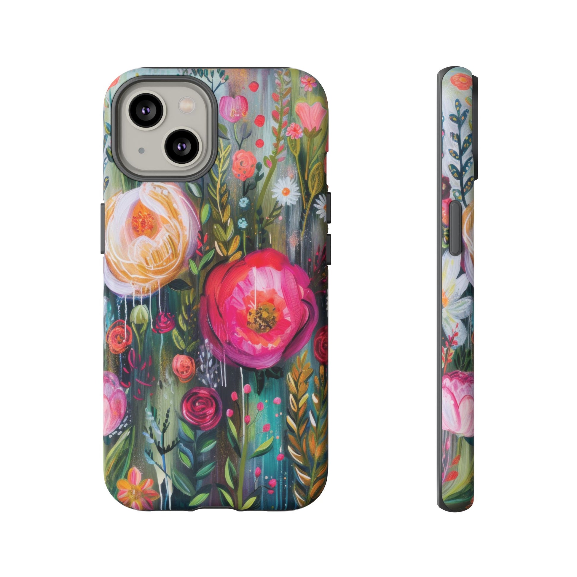 Watercolor Boho Floral Phone Case for iPhone 16 15 14 13 12  21 23 Samsung, and Pixel | Stylish Protective Cover Gift for Her Perfect for Floral Lover