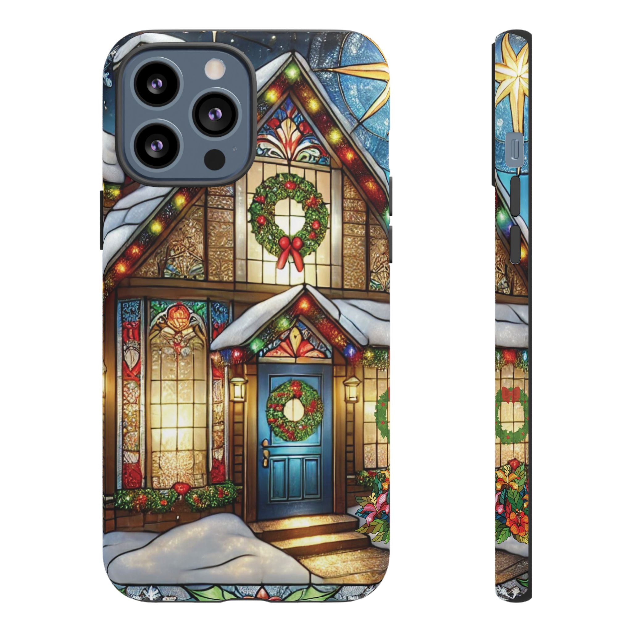 Phone Case - Stain Glass Christmas Unique Holiday Protection Gift for Her