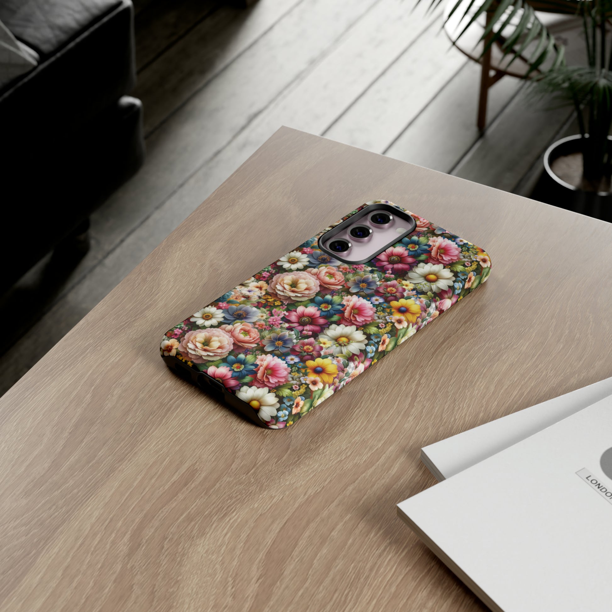 Floral Luxury Phone Tough Case Floral Elegant Durable Stylish for Modern Devices iPhone 15, Samsung iPhone Samsung Accessory Gift for Her.