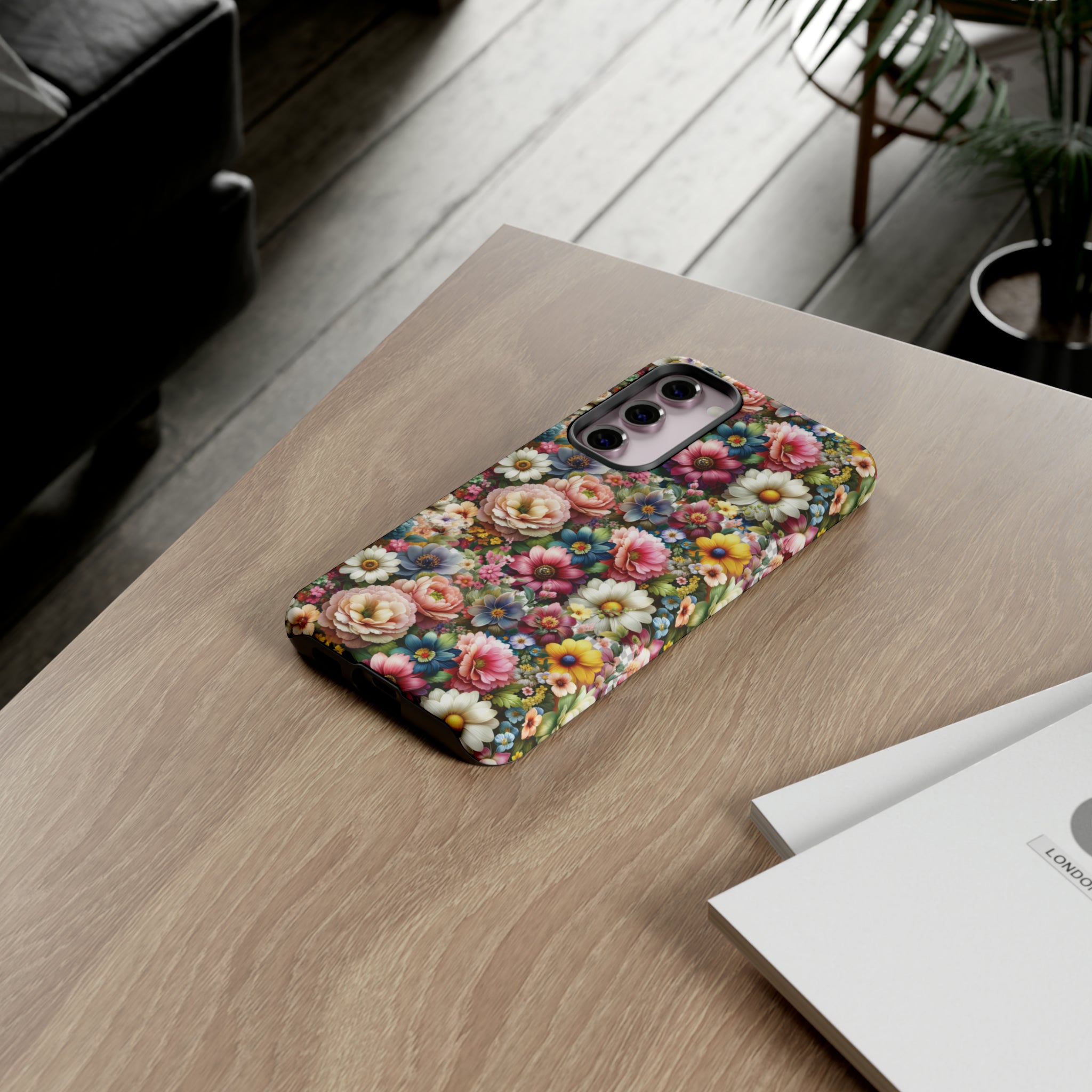 Floral Luxury Phone Tough Case Floral Elegant Durable Stylish for Modern Devices iPhone 15, Samsung iPhone Samsung Accessory Gift for Her.
