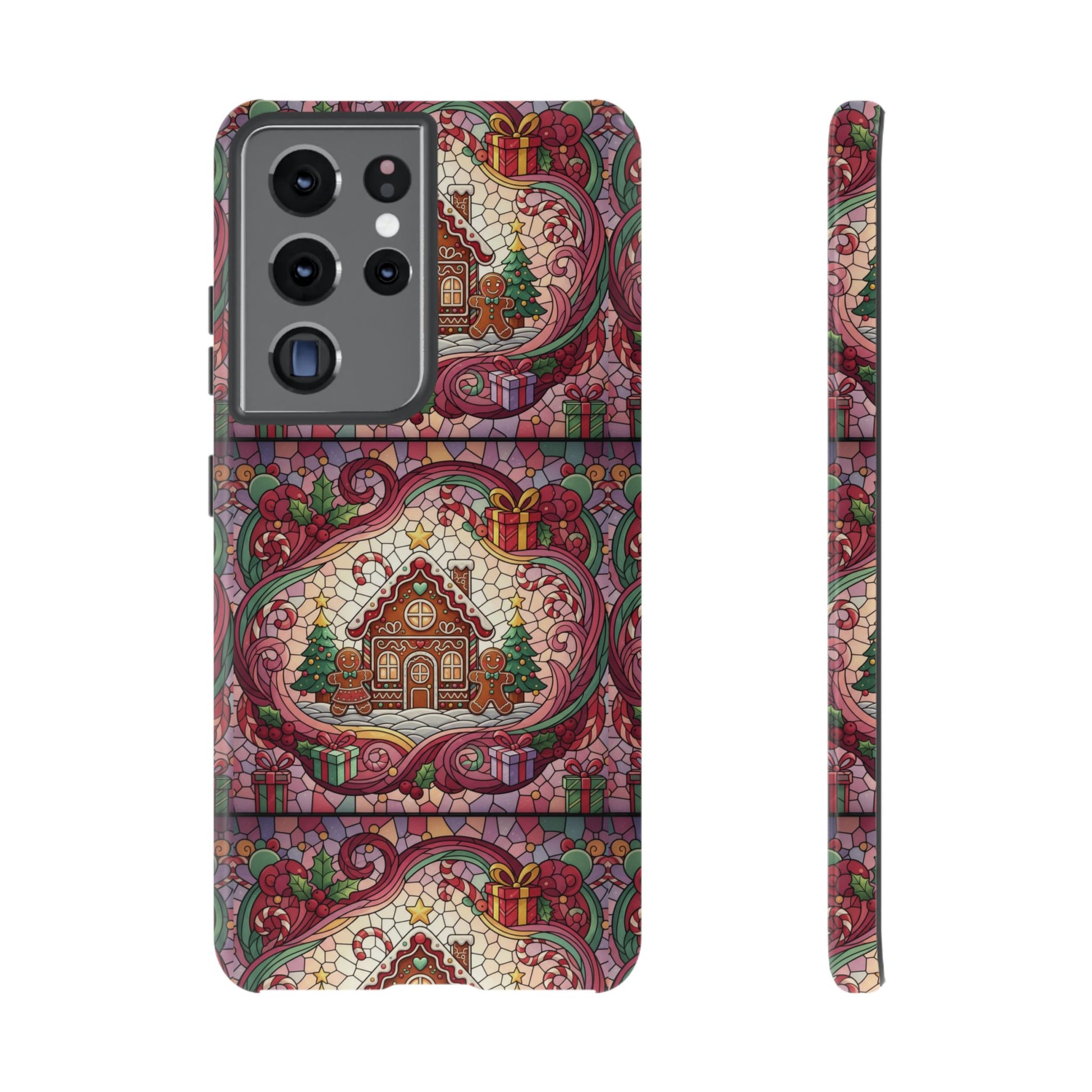 iPhone Case 17, 16  Gingerbread Stained Glass Tough Case Samsung perfect phone case