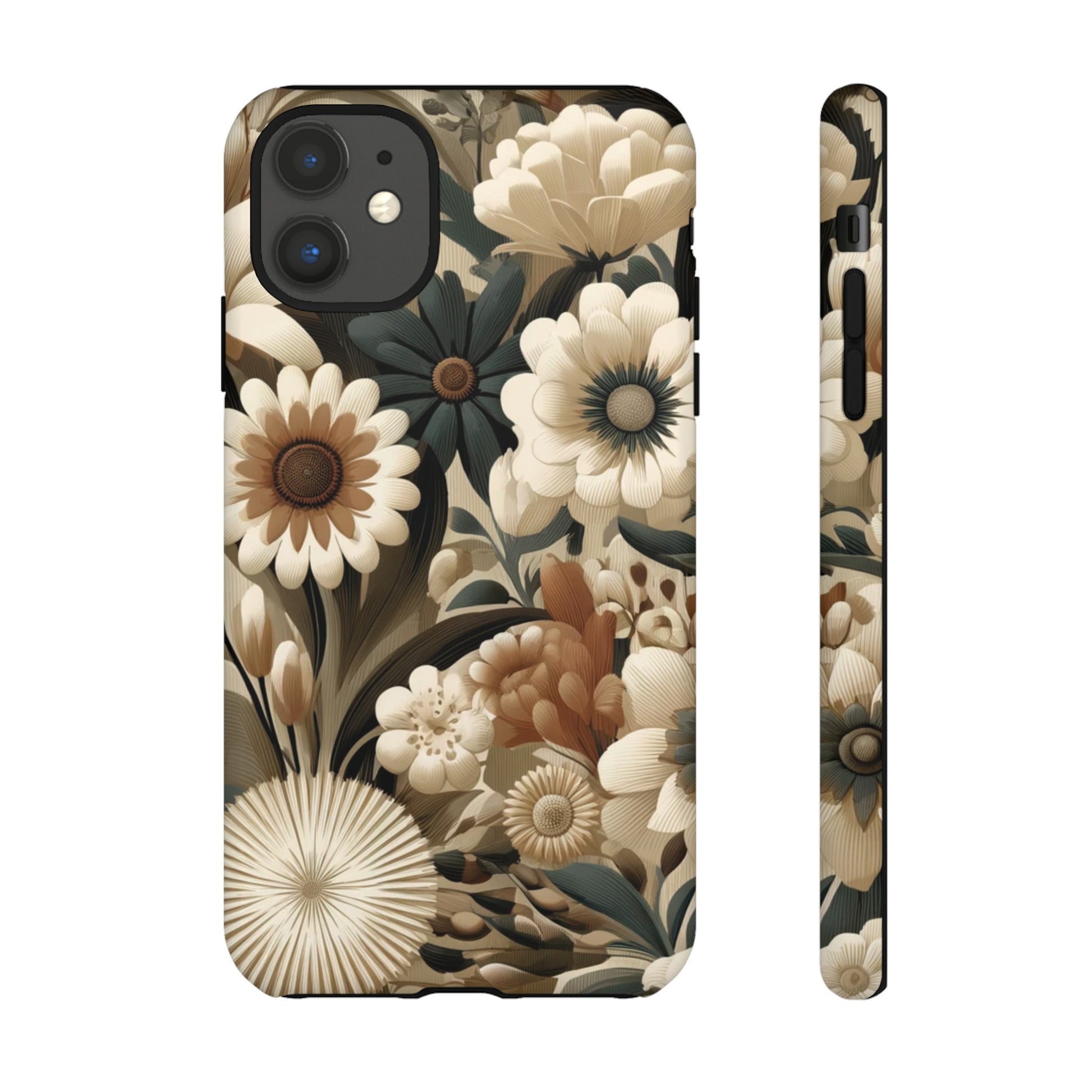 Mid-century Modern Floral Phone Case Durable for iPhone Samsung Gift iPhone 15, 14, 13 Samsung Pixel Gift for Mom Accessory Gift for Her