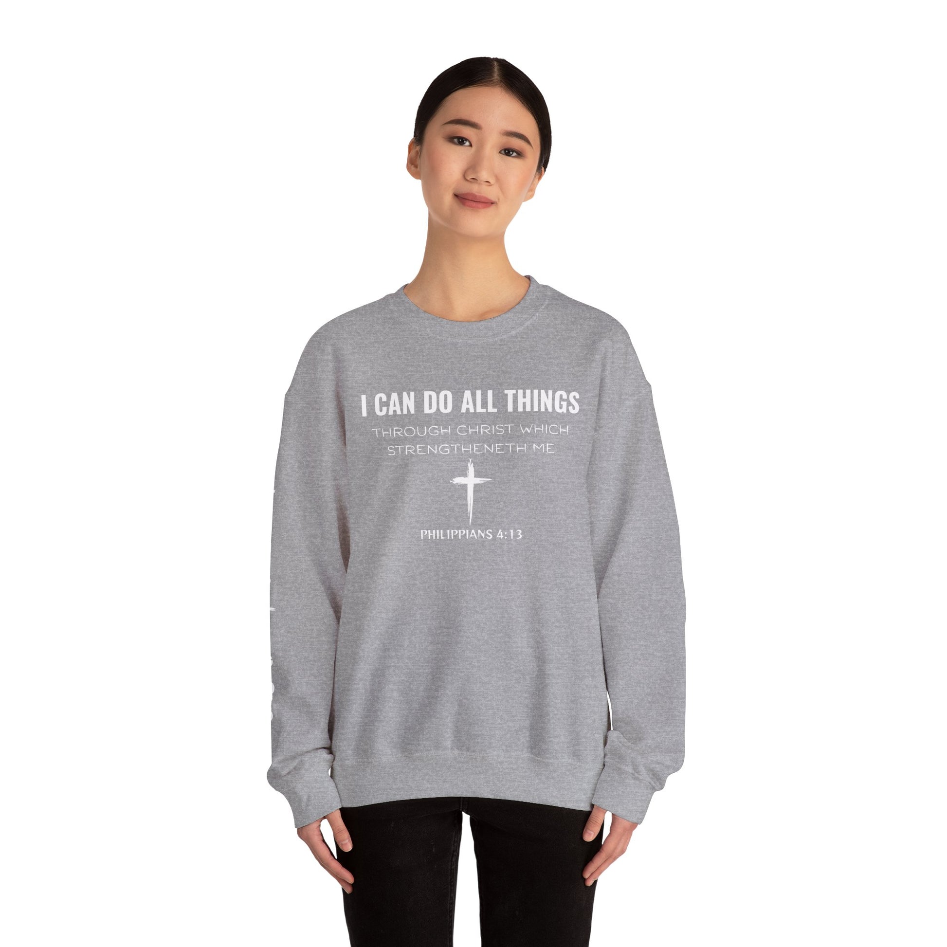 Inspirational Quote Sweatshirt, Unisex Crewneck, Faith Apparel, Perfect Gift for Christians, Cozy Everyday Wear, Bible Verse Design