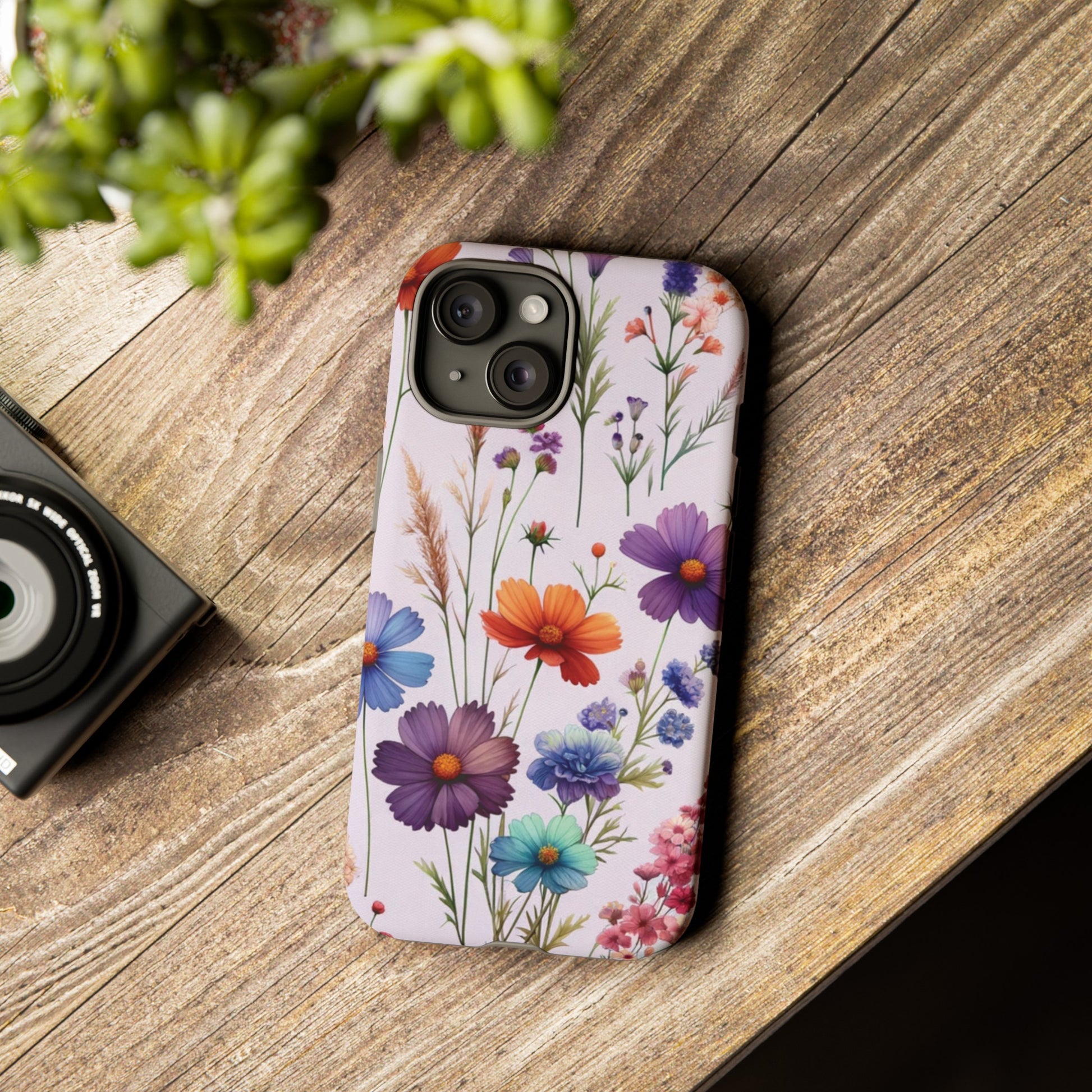 Lavender Wildflowers Protective Phone Case Gift for Her Phone 15, Samsung iPhone Samsung Gift for Her Case iPhone 15, Samsung iPhone Samsung Accessory Gift for Her.