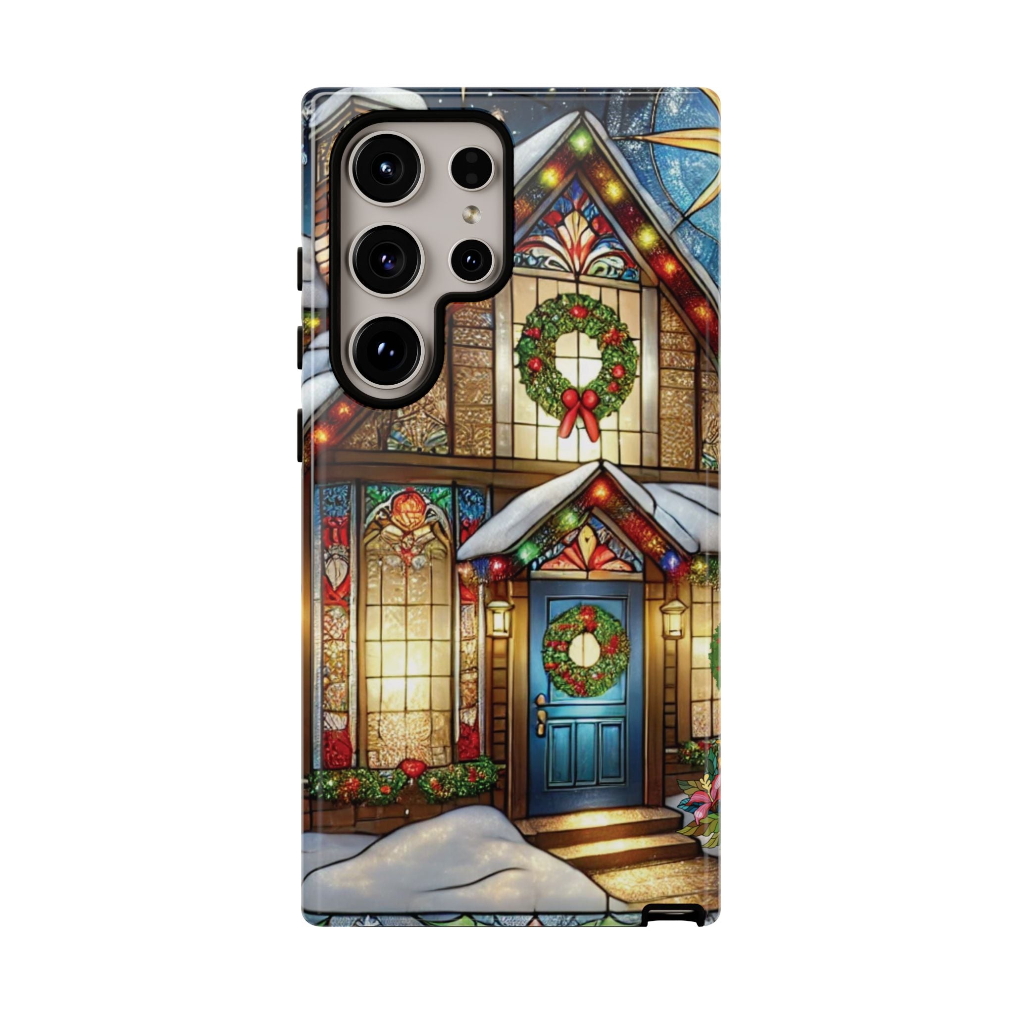Phone Case - Stain Glass Christmas Unique Holiday Protection Gift for Her
