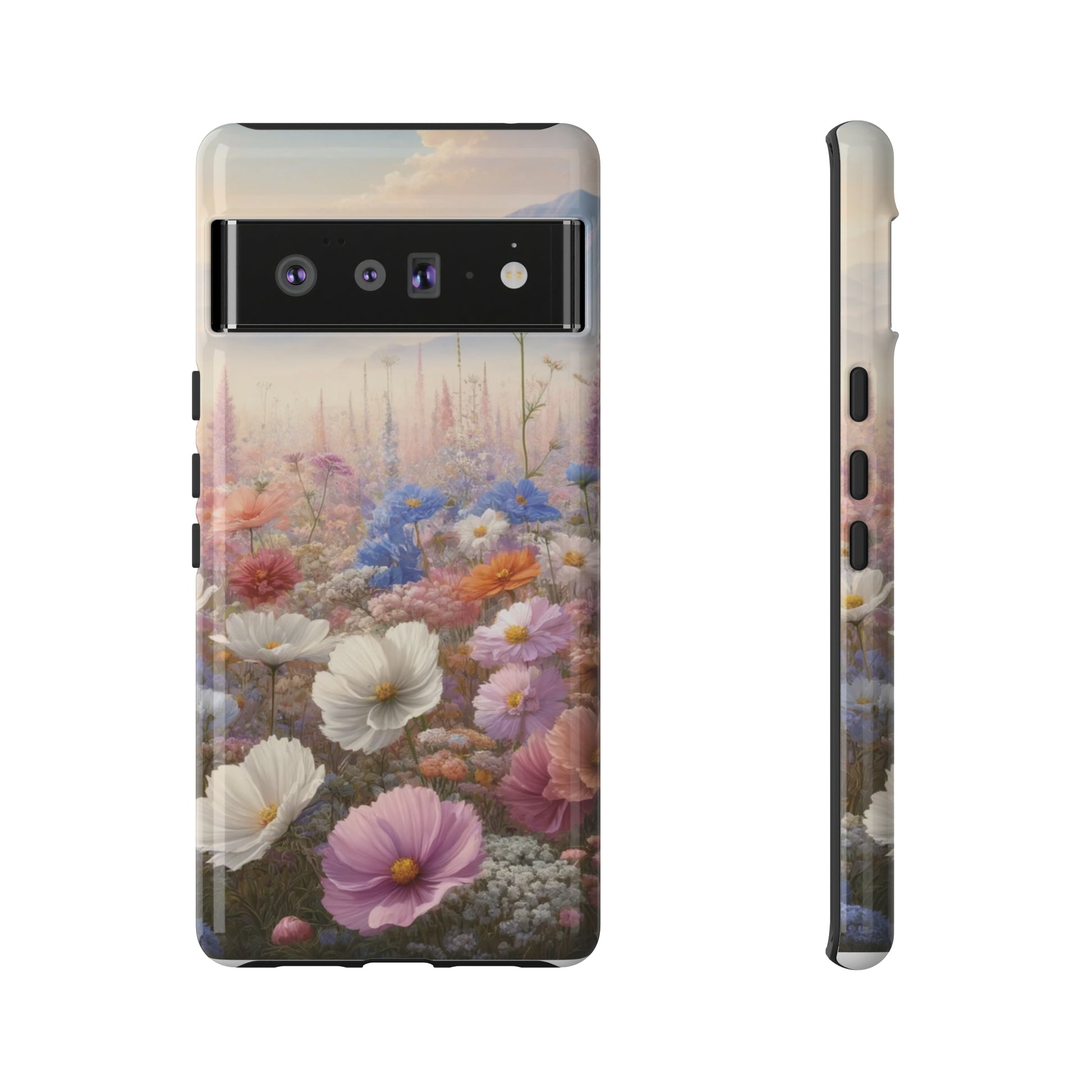 Phone Case Floral Boho Luxury Tough Case Floral Elegant Durable Stylish for Modern Devices iPhone 15, Samsung iPhone Samsung Accessory Gift for Her.