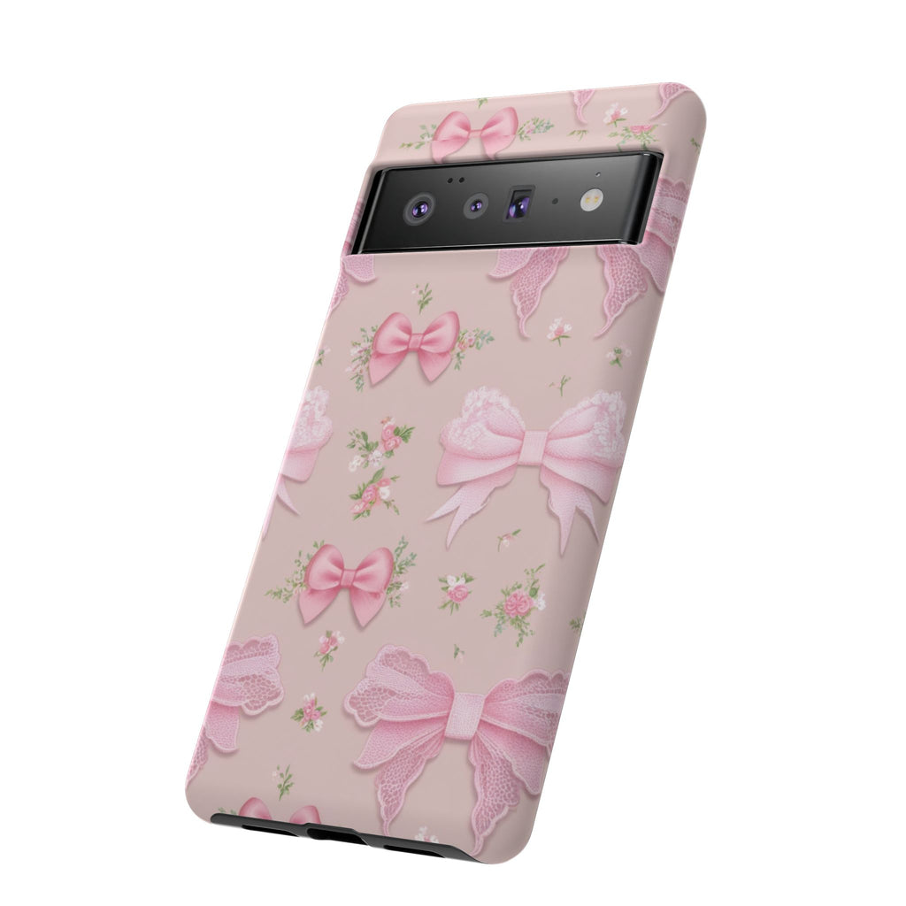 Luxury Pink Bow Phone Case – Cute & Protective Cover for iPhone & Samsung Gift for Her