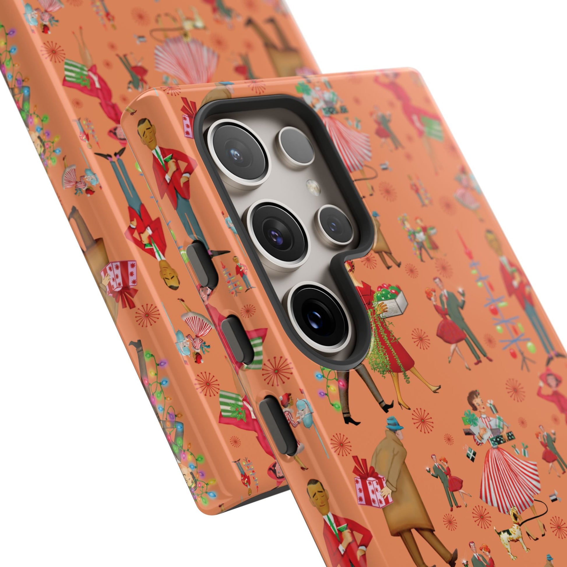 Retro Christmas 50s Phone Case Unique Holiday Protection for Your Device | Stylish & Durable Cover Gift for Her Phone 17, 16, 15, Samsung iPhone Accessory Gift for Her