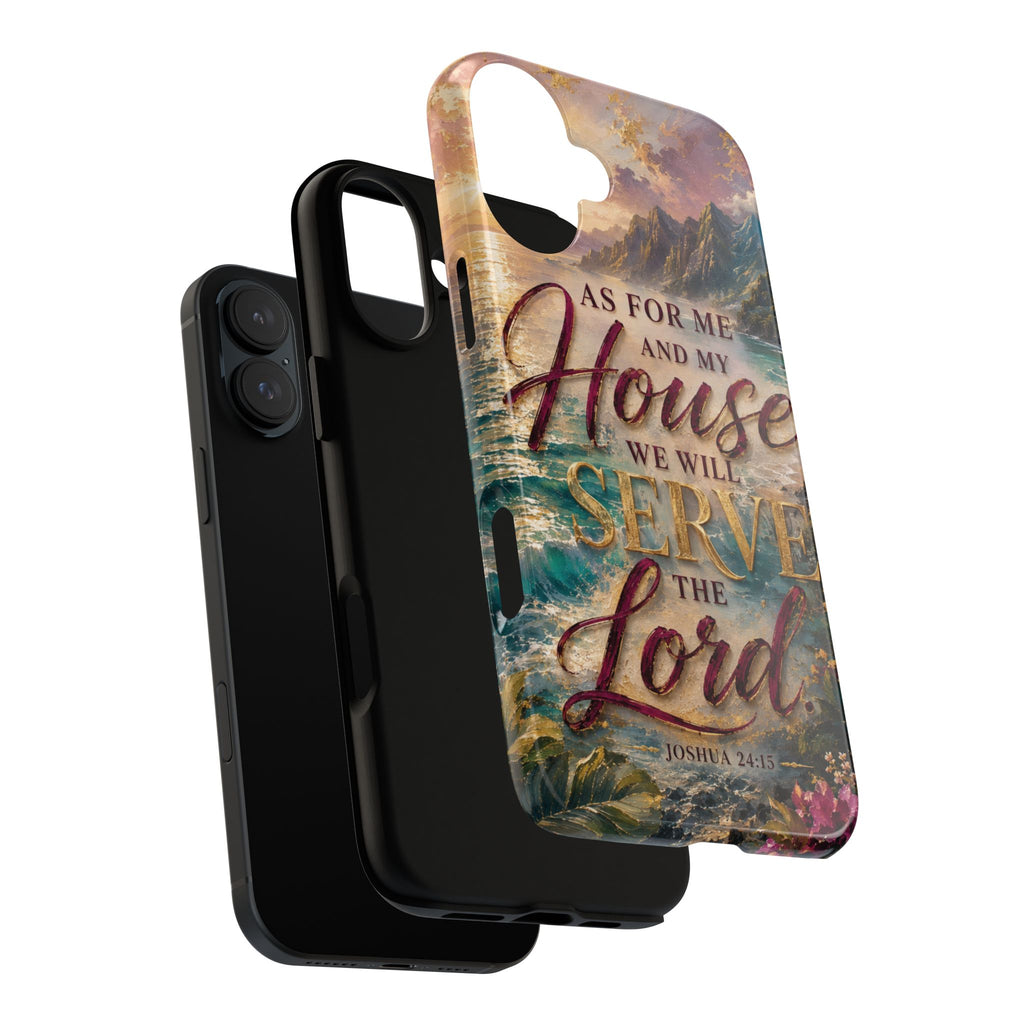 As For Me and My House Serve the Lord phone case | Bible verse Joshua 24:15