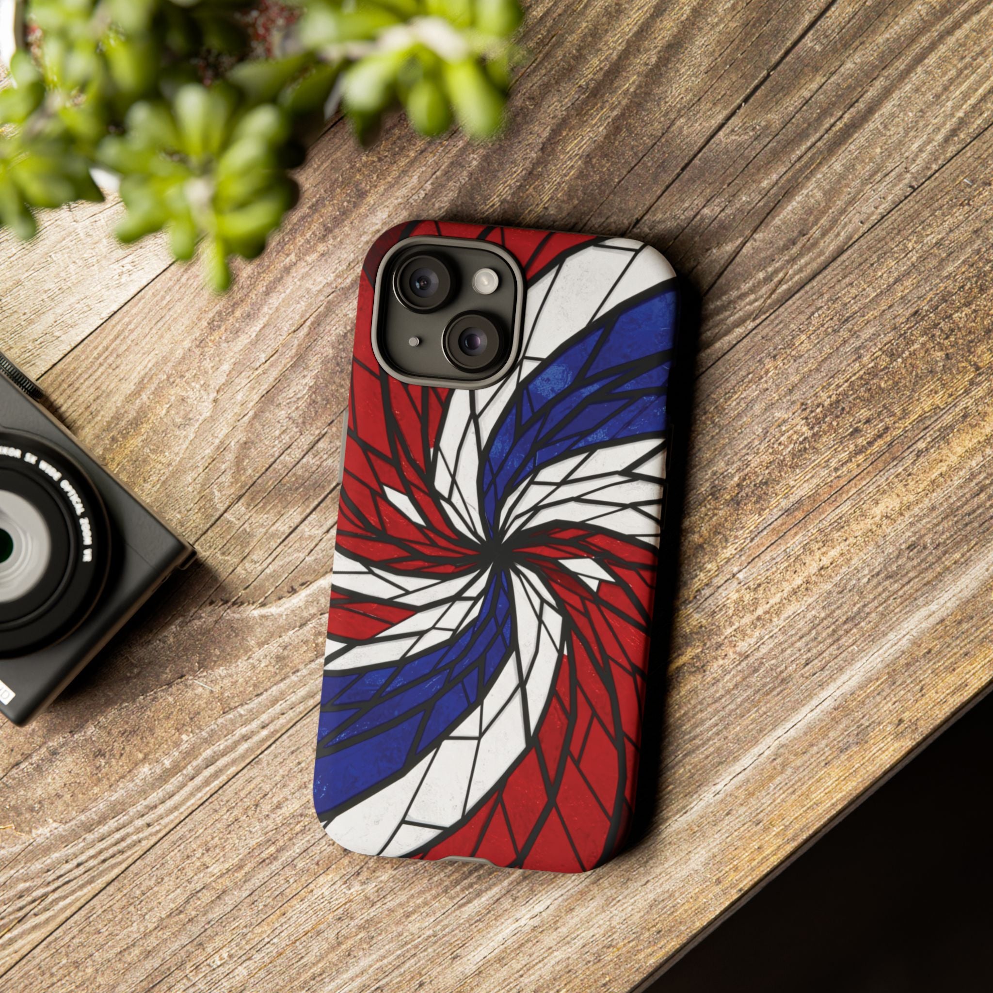 Patriotic Red White & Blue Phone Case – USA Flag Design, Independence Day Gift, Protective Cover for iPhone, Samsung, Pixel