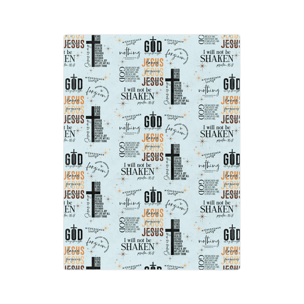 Couverture Citations Bibliques de Jésus – 100% Polyester Séchage Rapide, Peluche Douce, Couleurs Éclatantes Bords Ourlés, 2 Tailles – Jeté de Prière Chaleureux et Confortable Foi Chrétienne Fauteuil de Salon