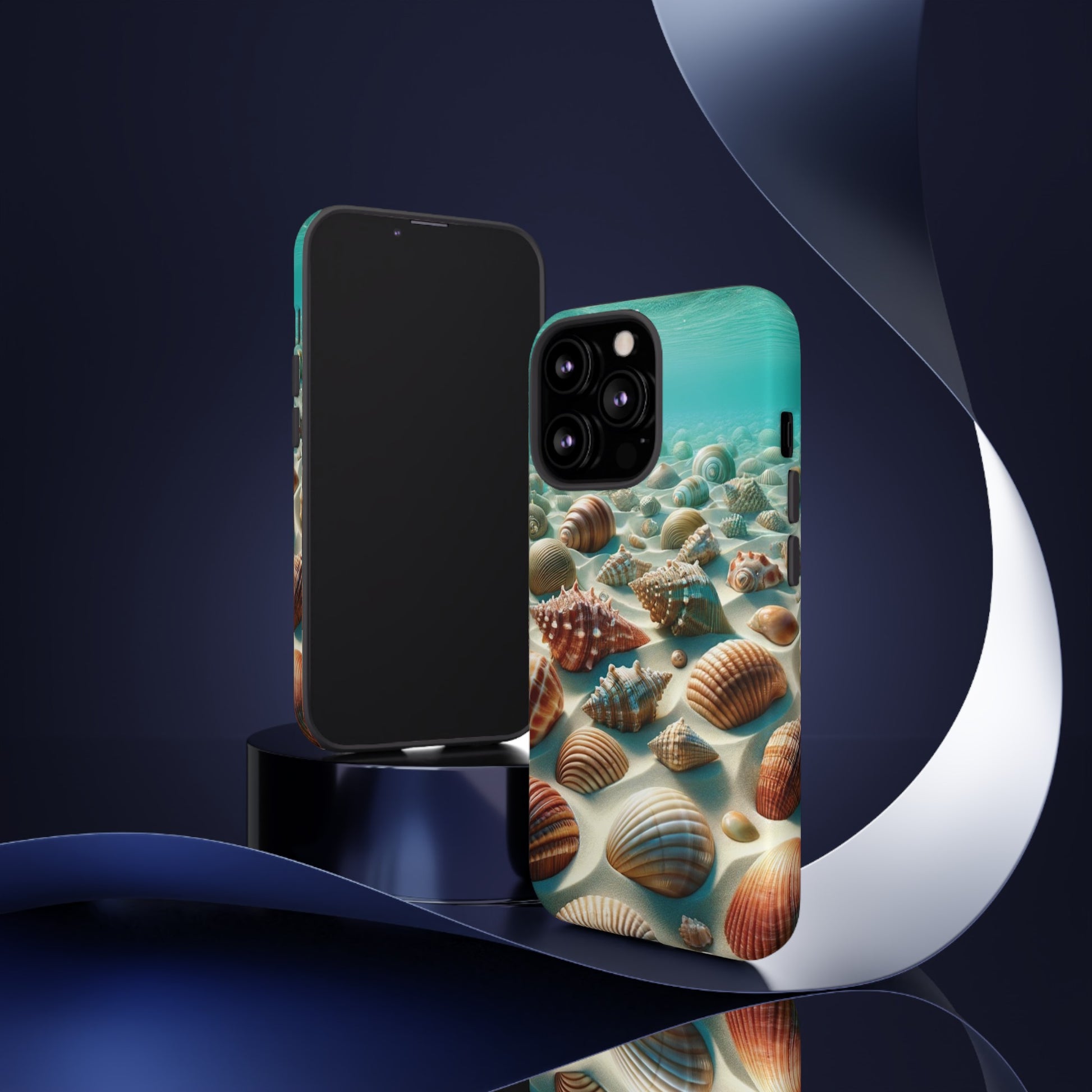 Plush Ocean Bliss Turquoise Seashell Ocean Beach View Protective Phone Case Gift for Her Phone 15, Samsung iPhone Samsung Gift for Her Case iPhone 15, Samsung iPhone Samsung Accessory Gift for Her.