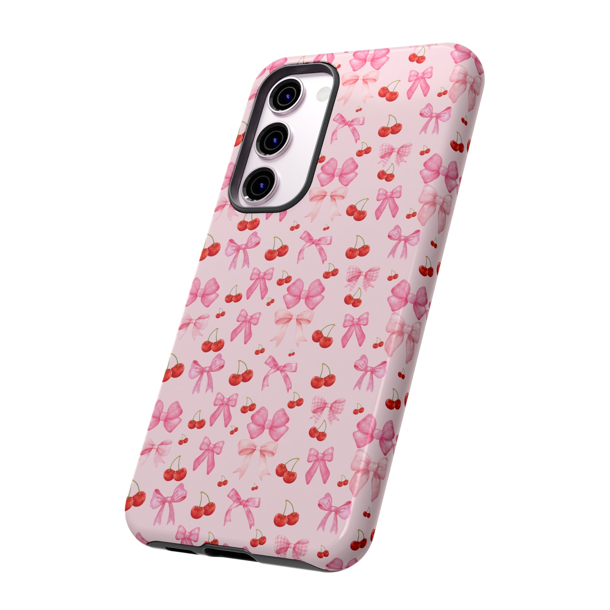 Coquette phone case Cherry Coquette Ribbon Bow iPhone Case Fruity, Girly Gift for Her Phone 15, Samsung iPhone Samsung Gift for Her Case iPhone 15, Samsung iPhone Samsung Accessory Gift for Her.