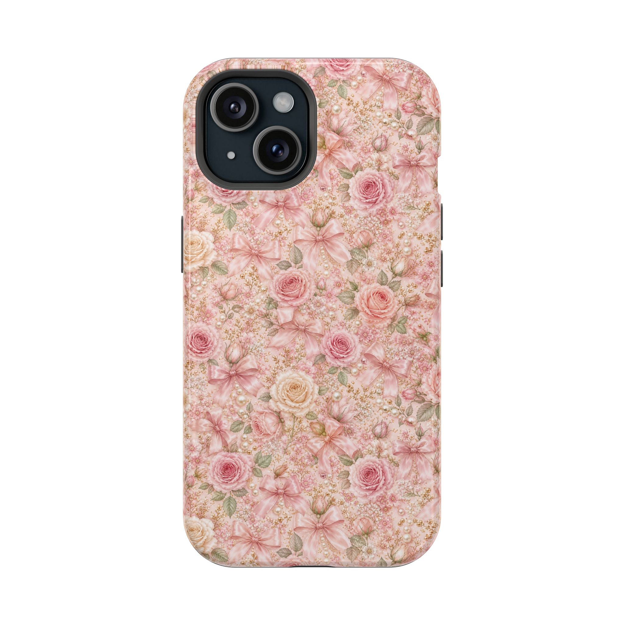 Floral Rose Pattern Magnetic Impact-Resistant Phone Case iPhone and Samsung