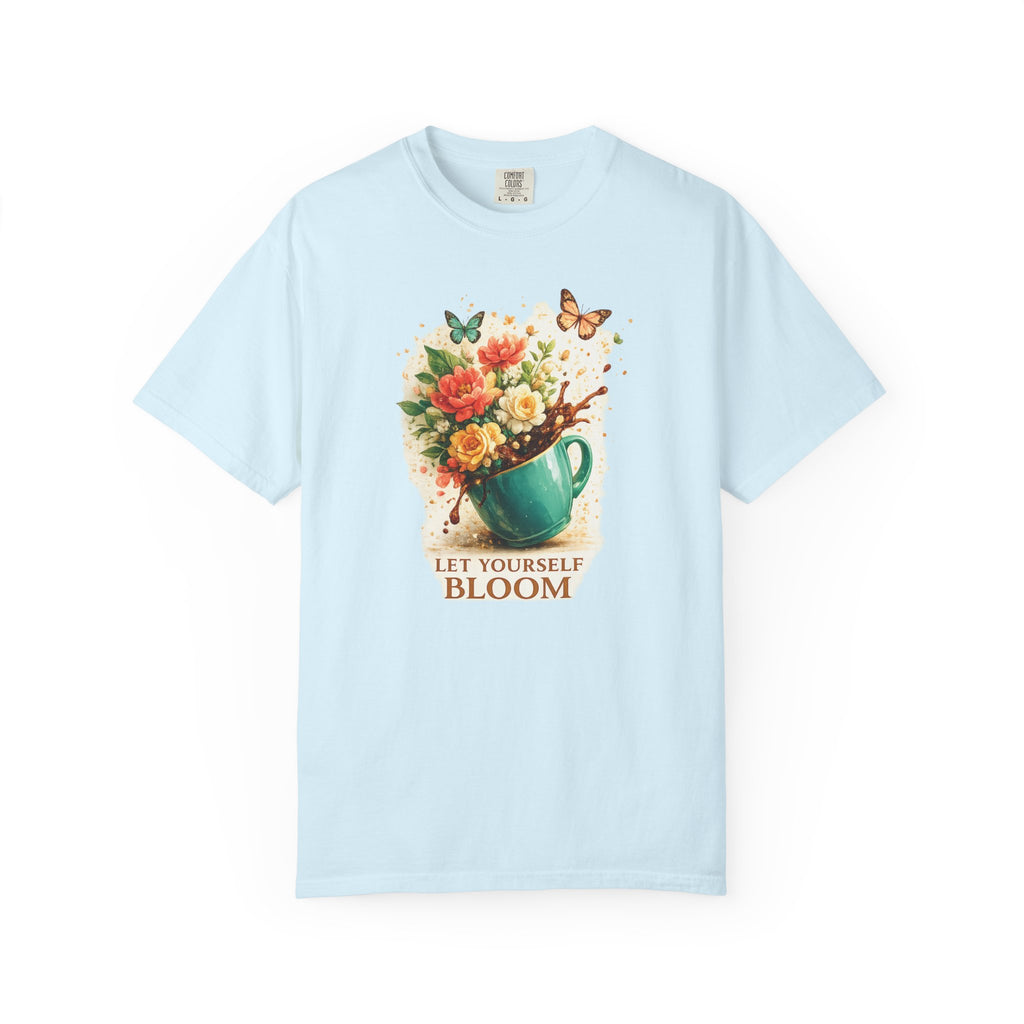 Let Yourself Bloom T-Shirt — Floral Watering Can Graphic Tee